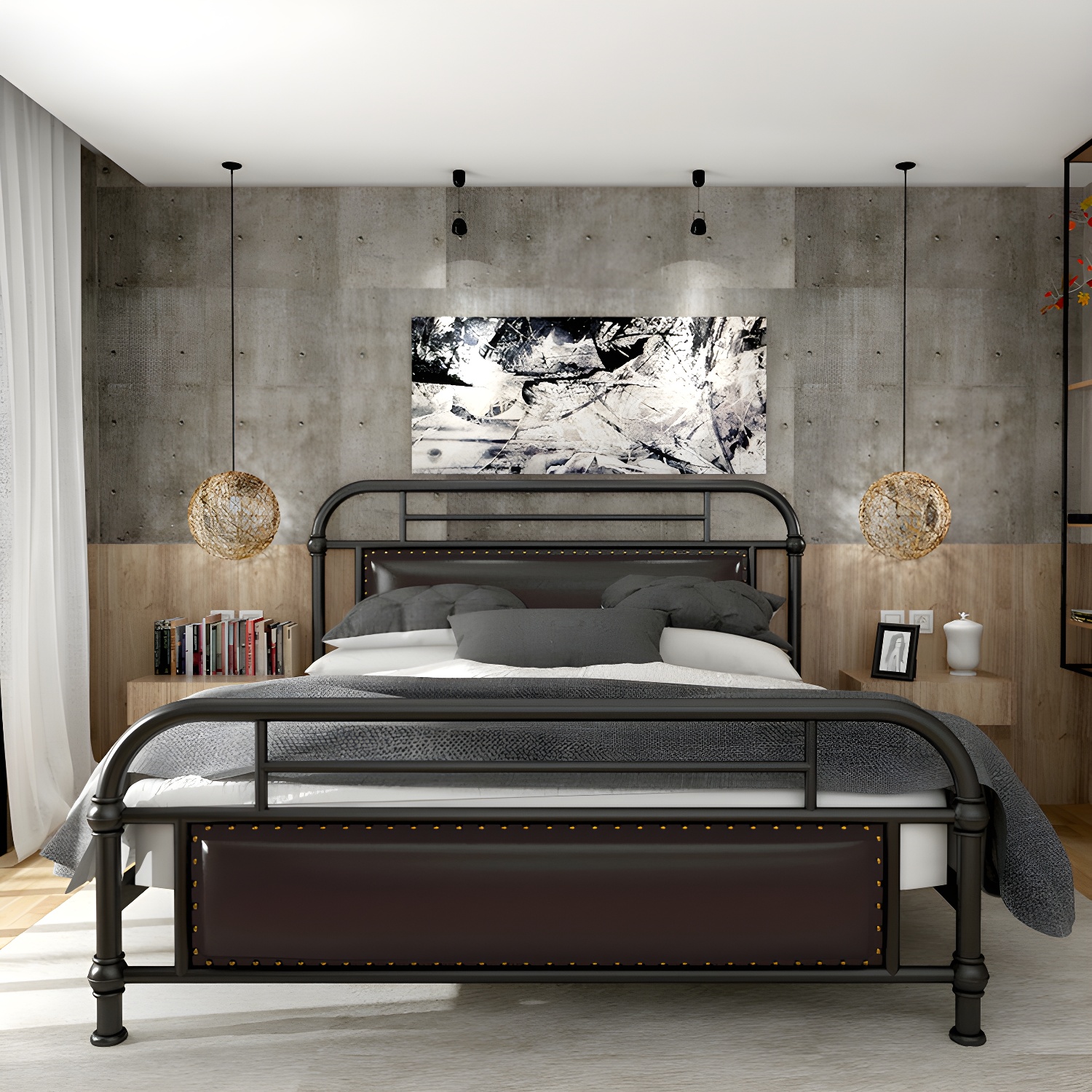 Nailhead Upholstered Bed | Ormau - image 4
