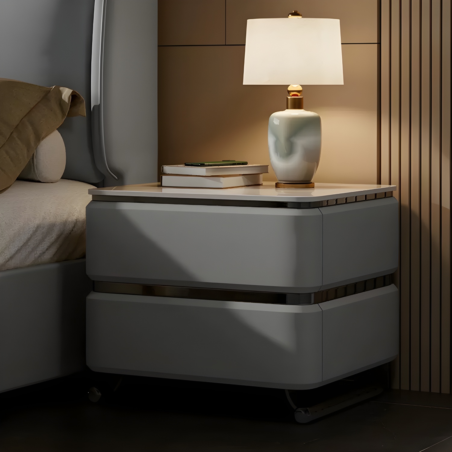 Modern Stone Nightstand | Ormau - image 11