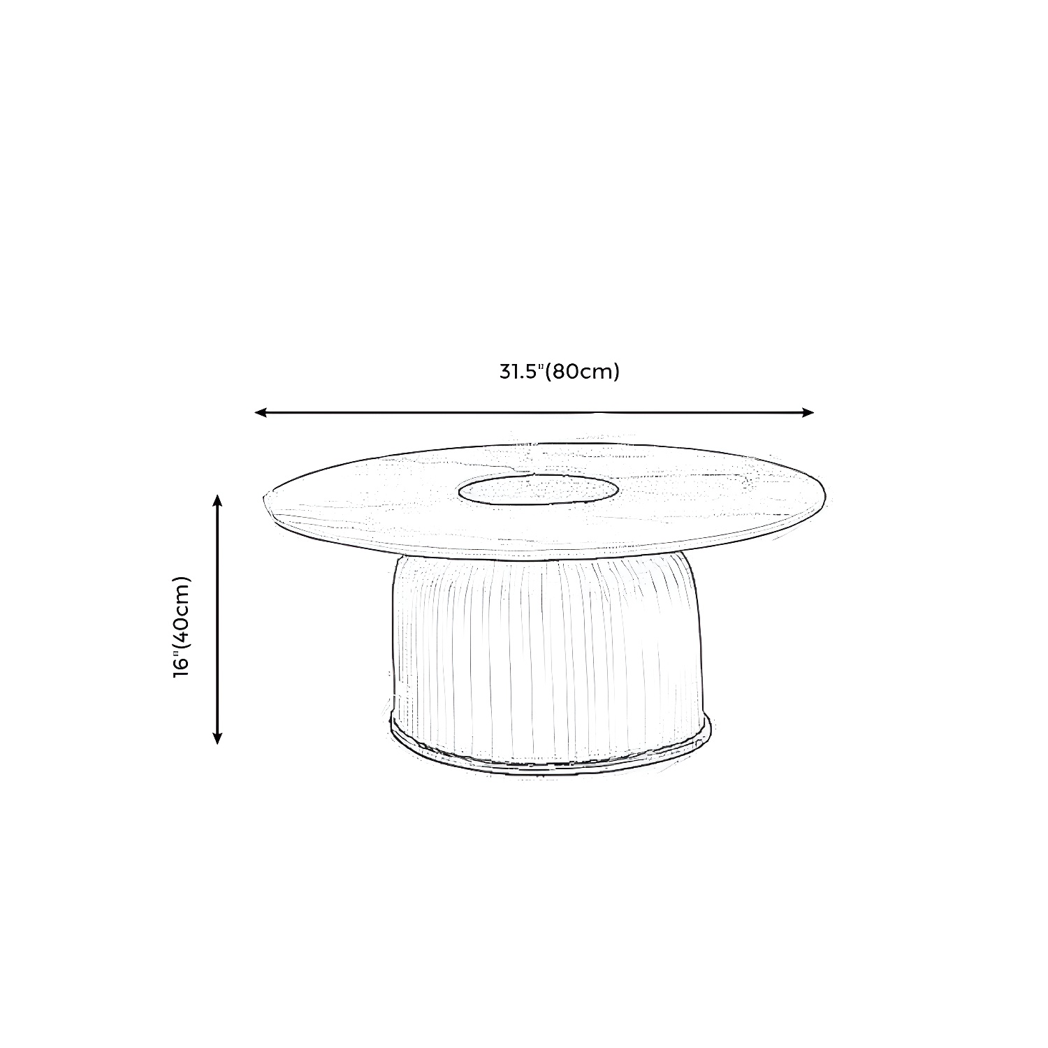 Metal Pedestal Coffee Table | Ormau - image 18
