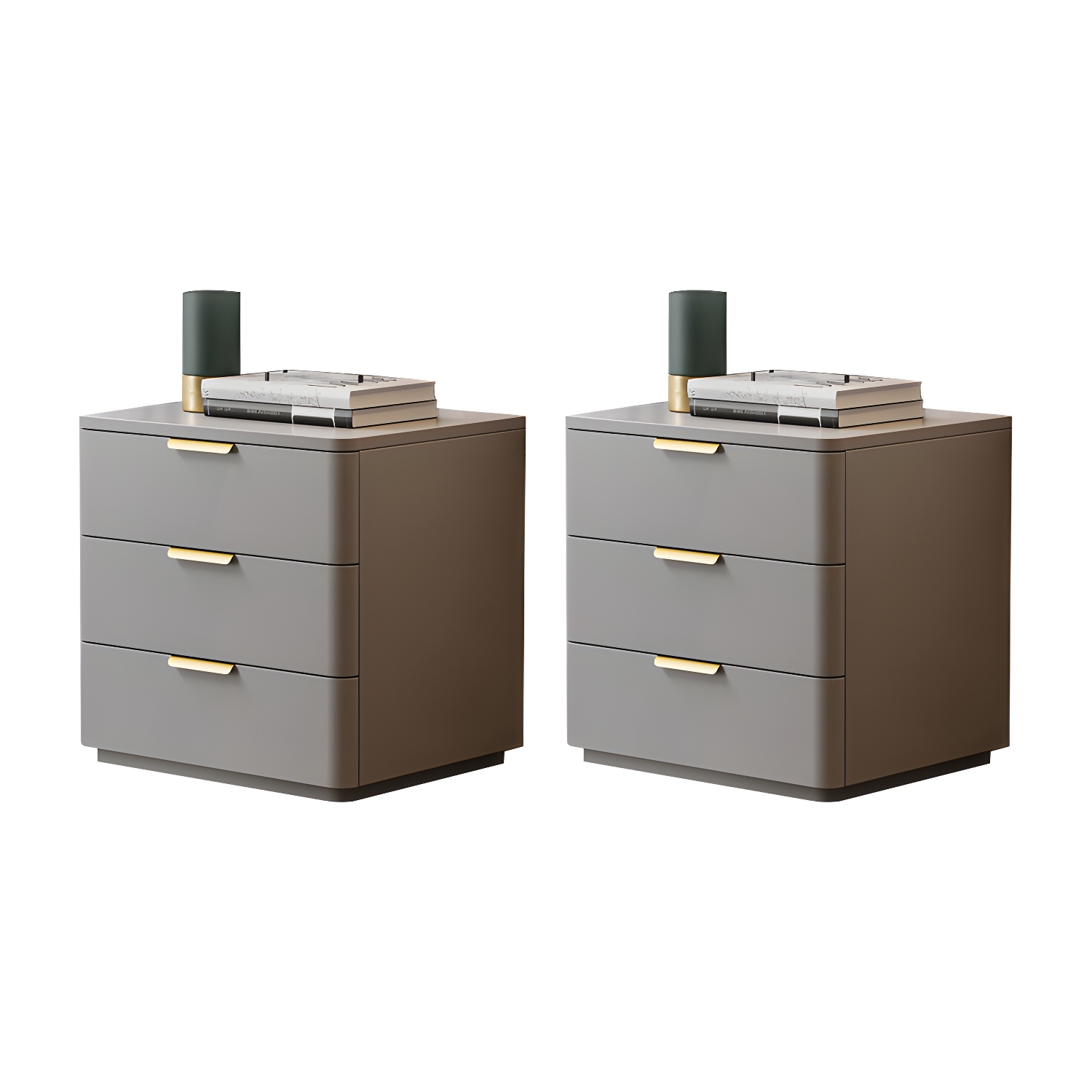 Leather Accent Nightstand | Ormau - image 21