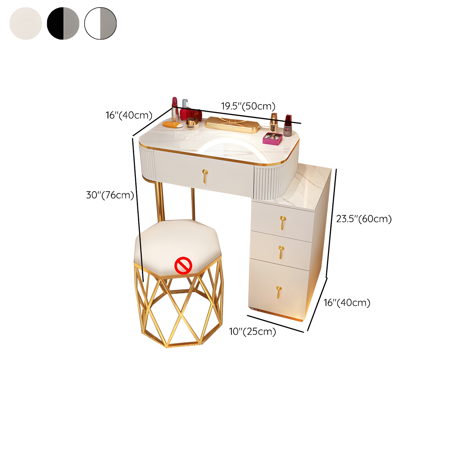 Makeup Vanity with Lighted Mirror | Ormau - image 15