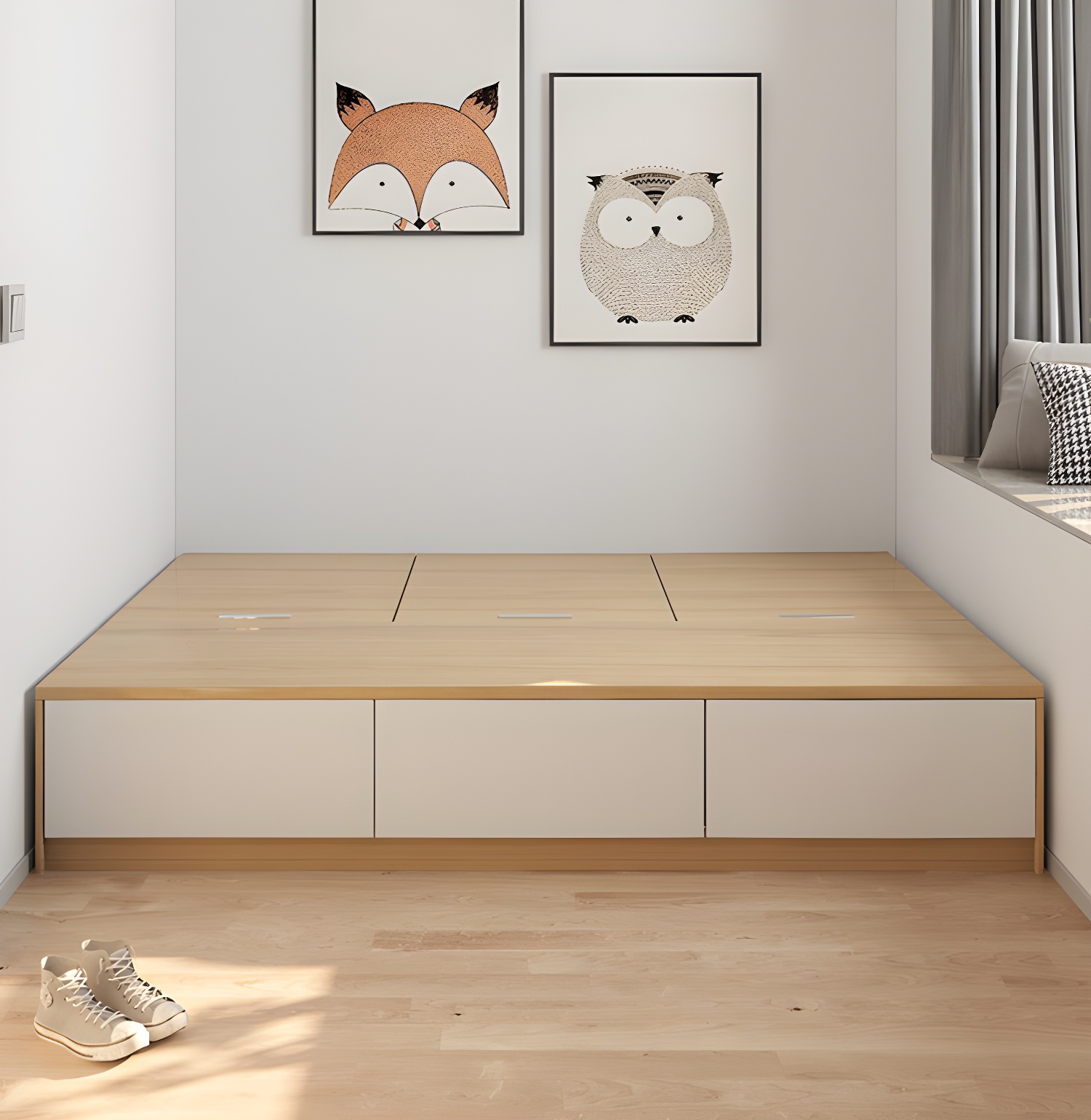 Natural Wood Storage Bed | Ormau - image 3