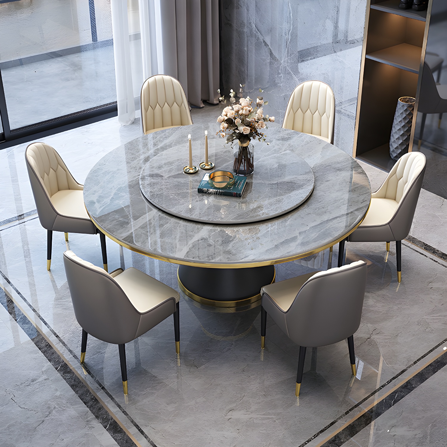 Glam Round Dining Set | Ormau - image 1