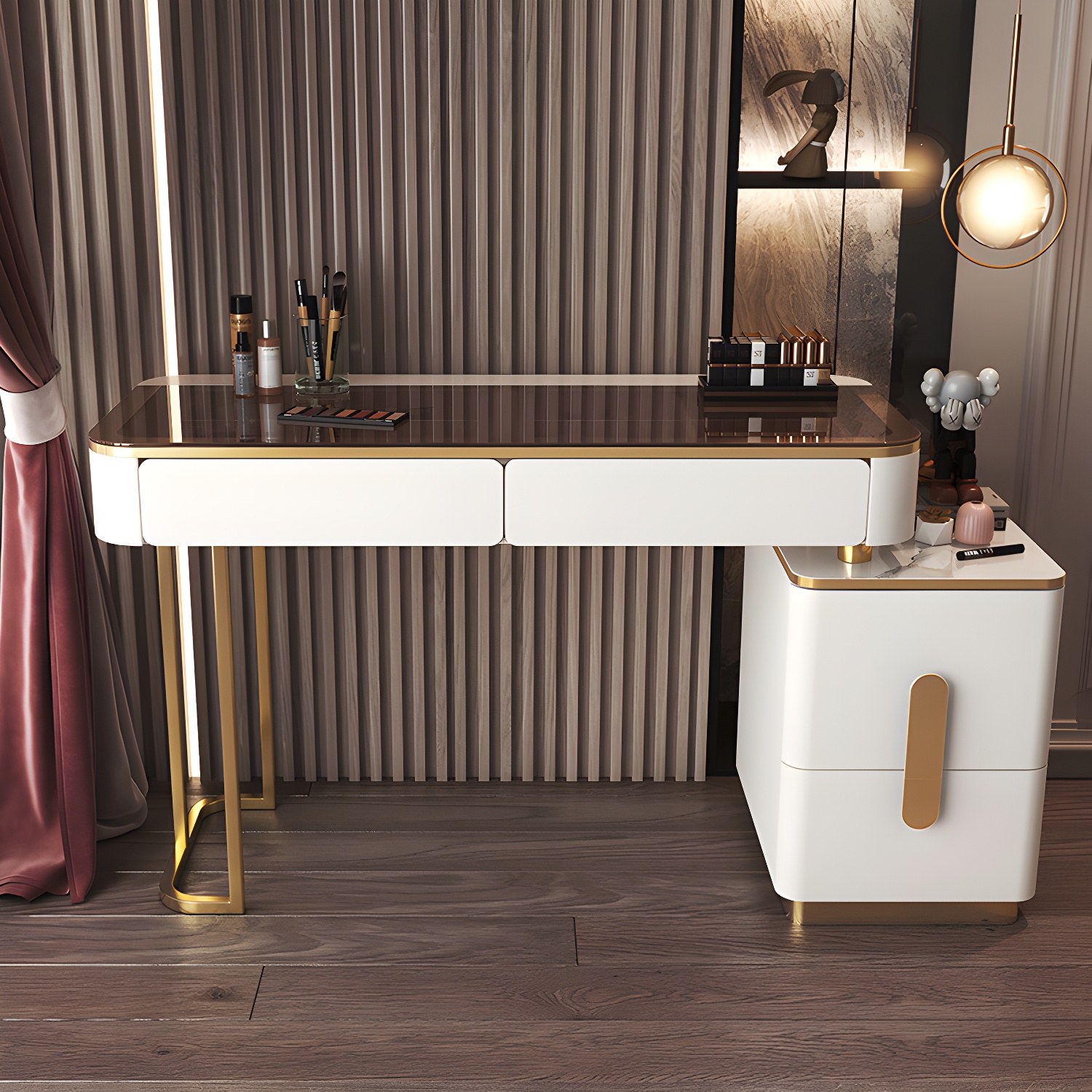 Glam Glass-Top Vanity | Ormau - image 27