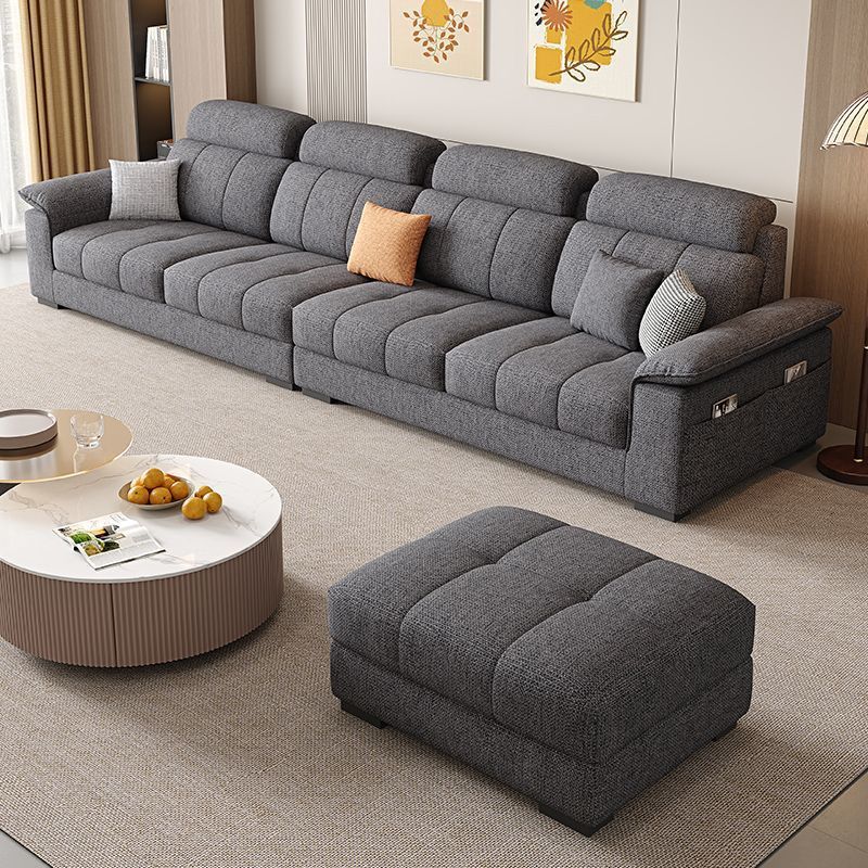 Flared Arm Sectional Sofa with Ottoman | Ormau - image 20