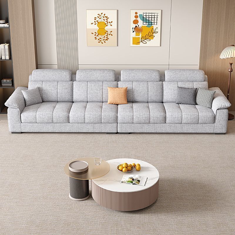 Flared Arm Sectional Sofa with Ottoman | Ormau - image 18