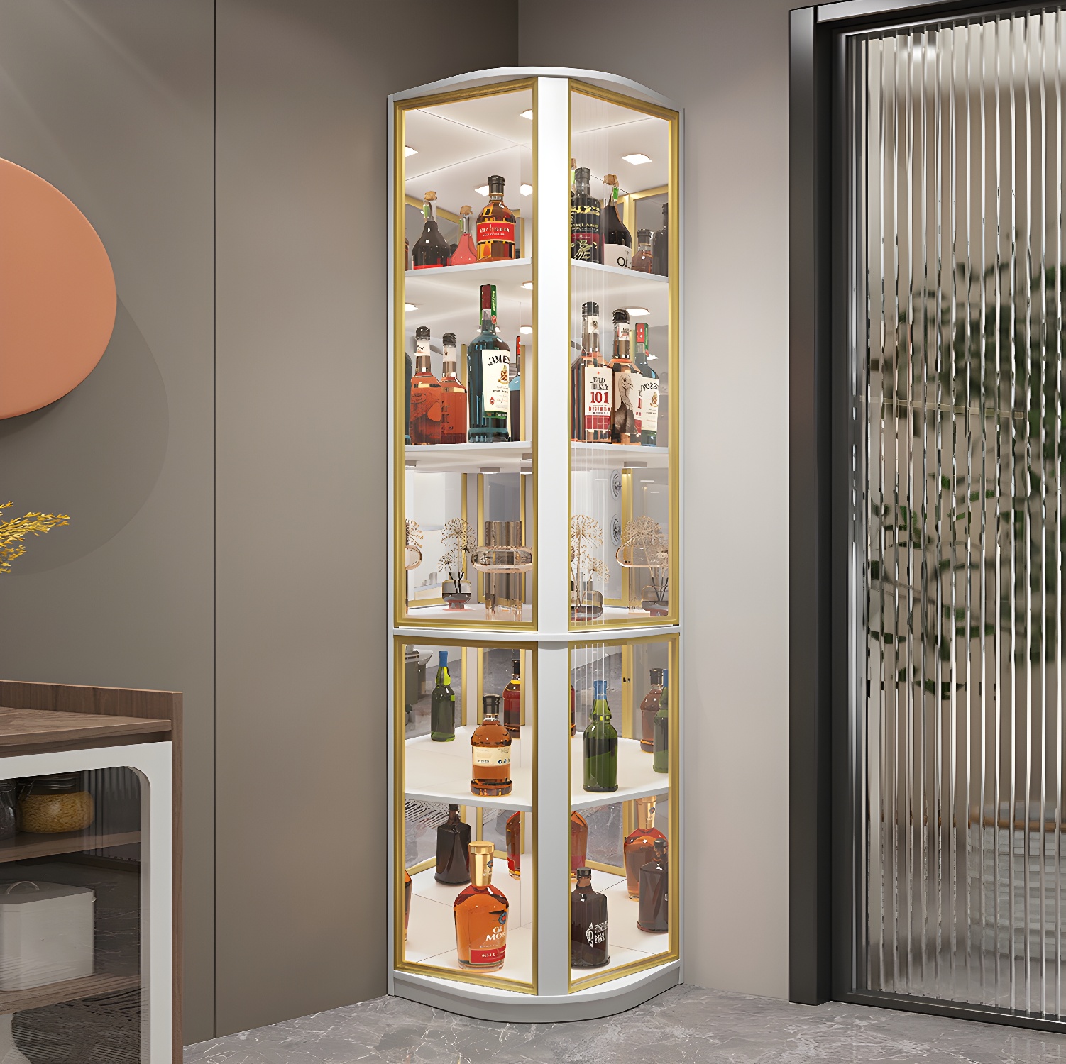 Corner Accent Cabinet with Glass Doors | Ormau - image 3