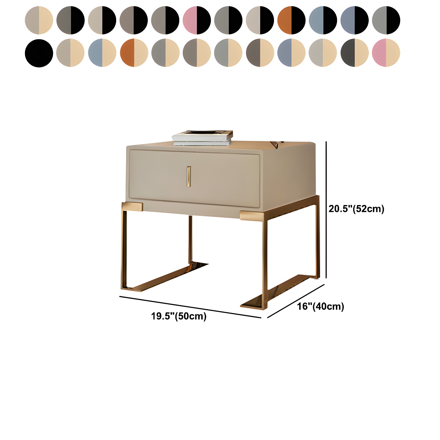Faux Leather Nightstand | Ormau - image 33