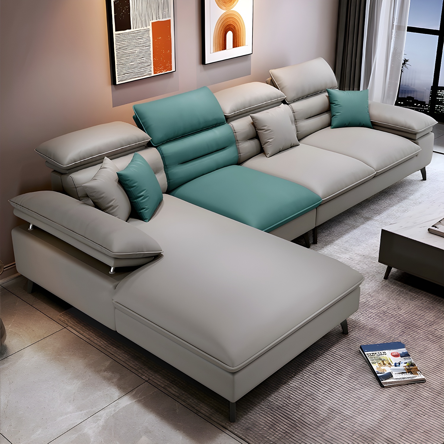 Modern L-Shape Sofa | Ormau - image 6