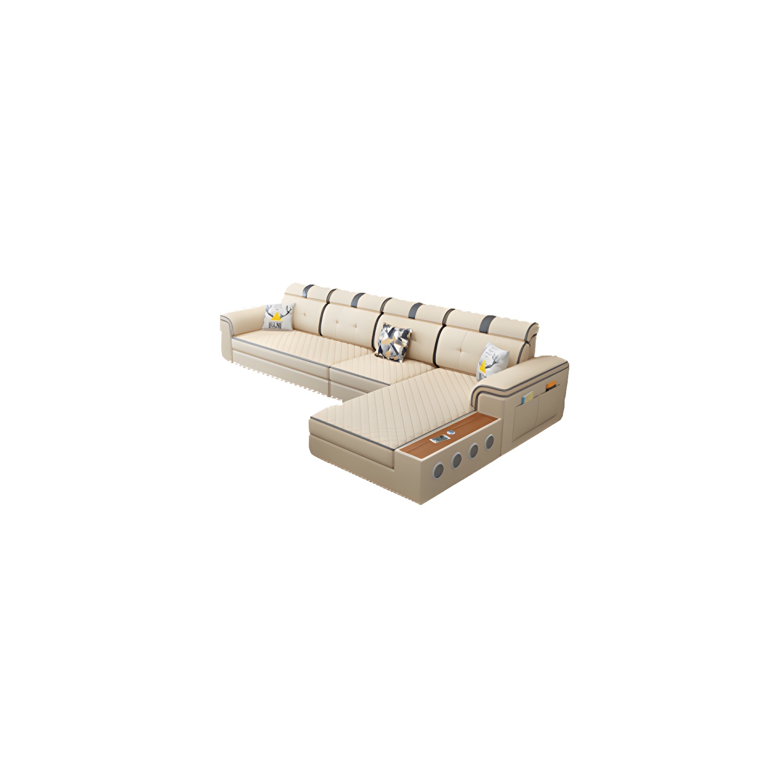 Modern Pillow Top Arm Sectional | Ormau - image 11