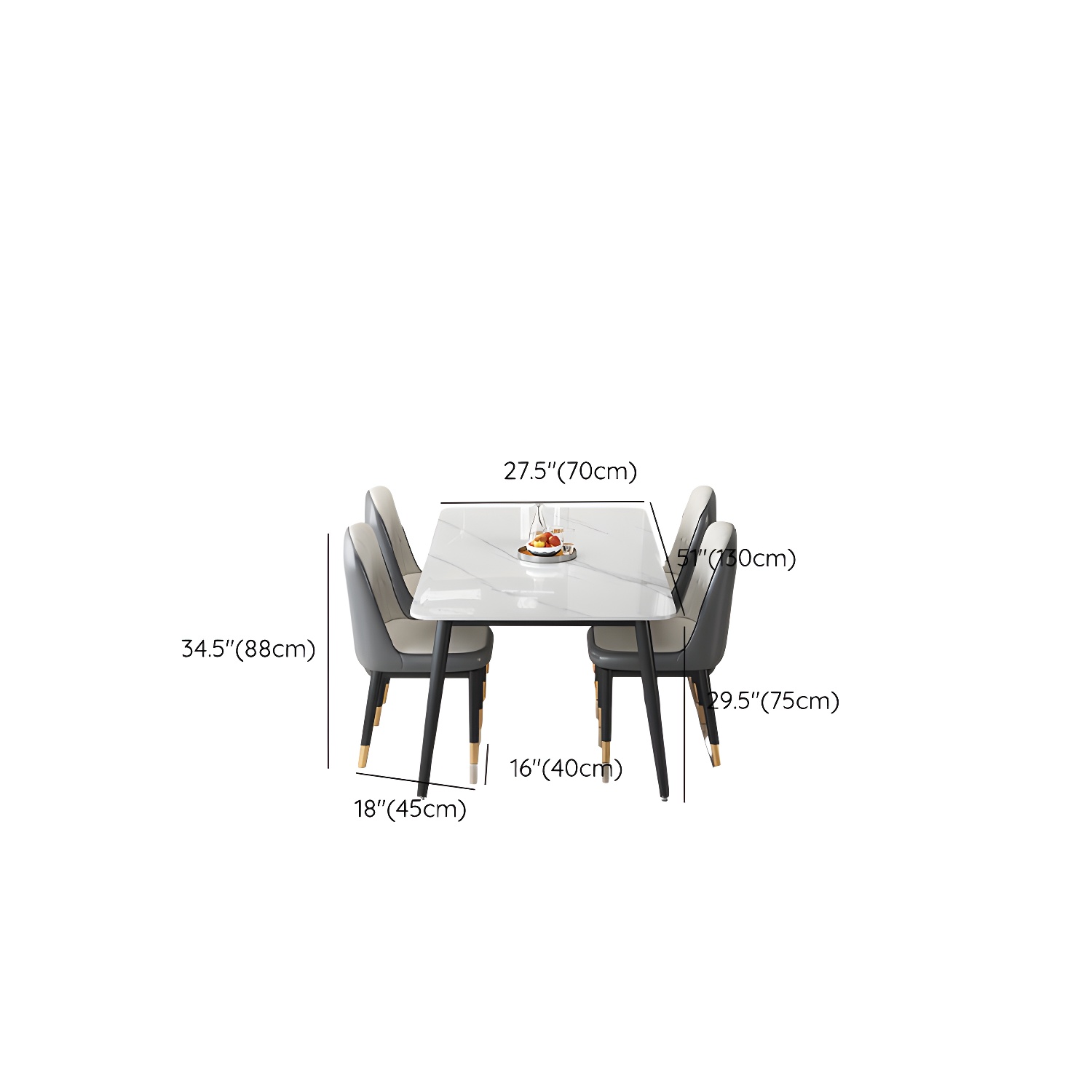 Stone Top Dining Set with Upholstered Chairs | Ormau - image 7