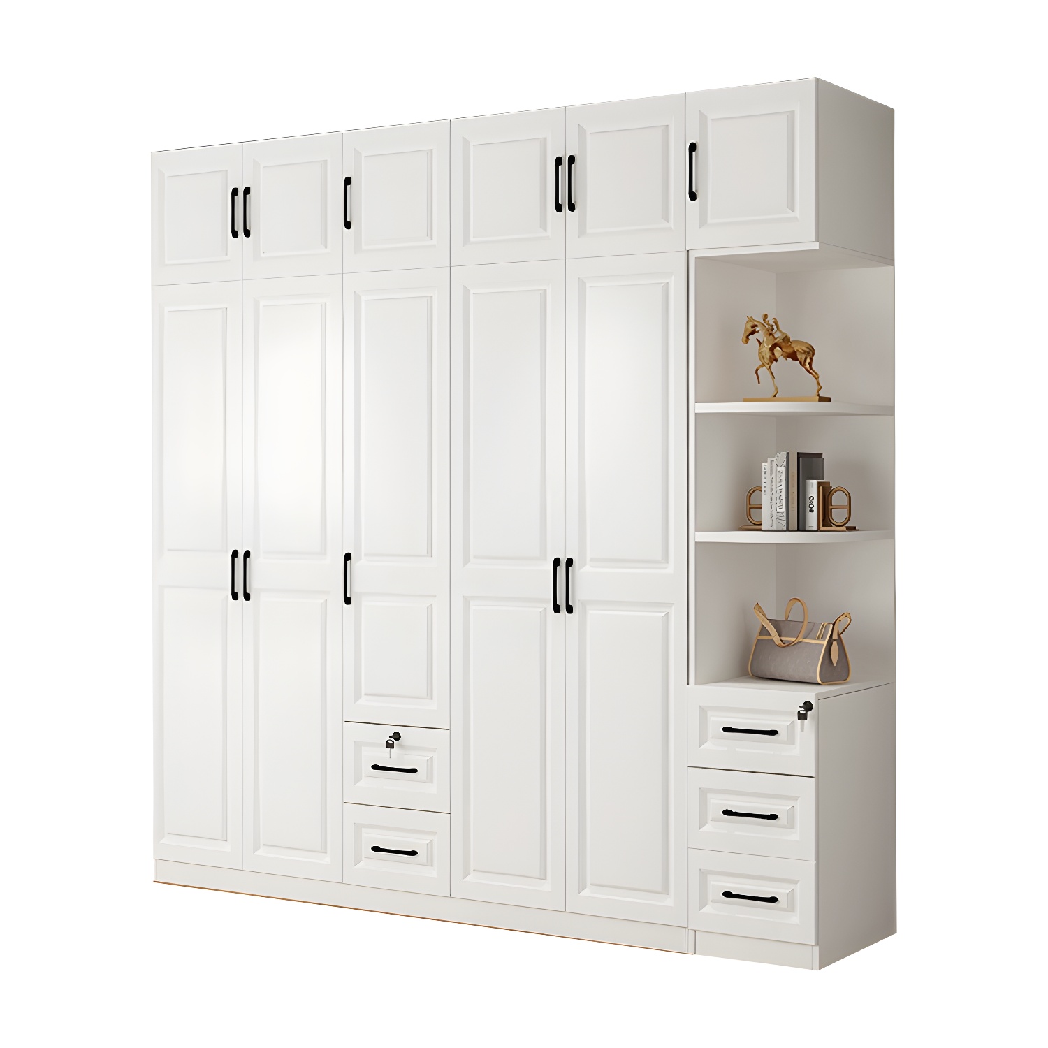 White Wood Wardrobe Armoire | Ormau - image 51