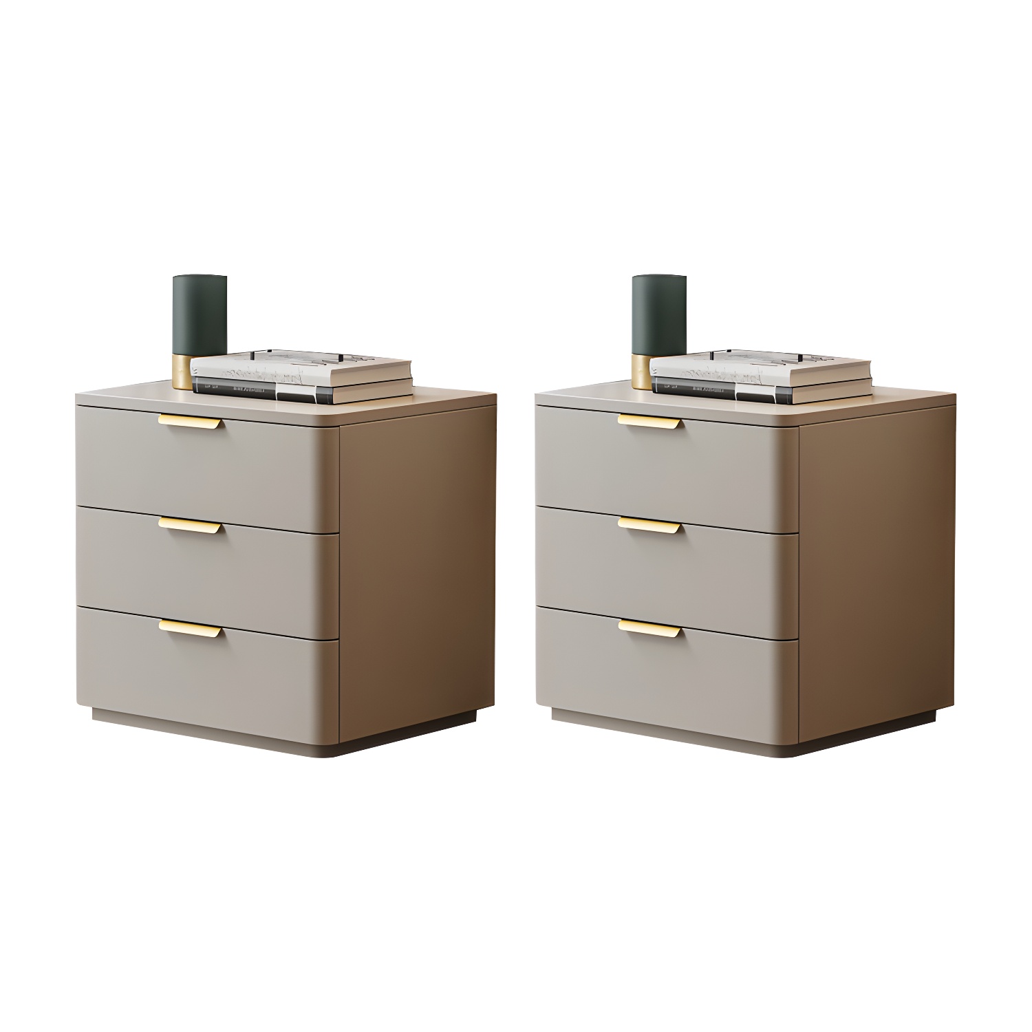 Leather Accent Nightstand | Ormau - image 23