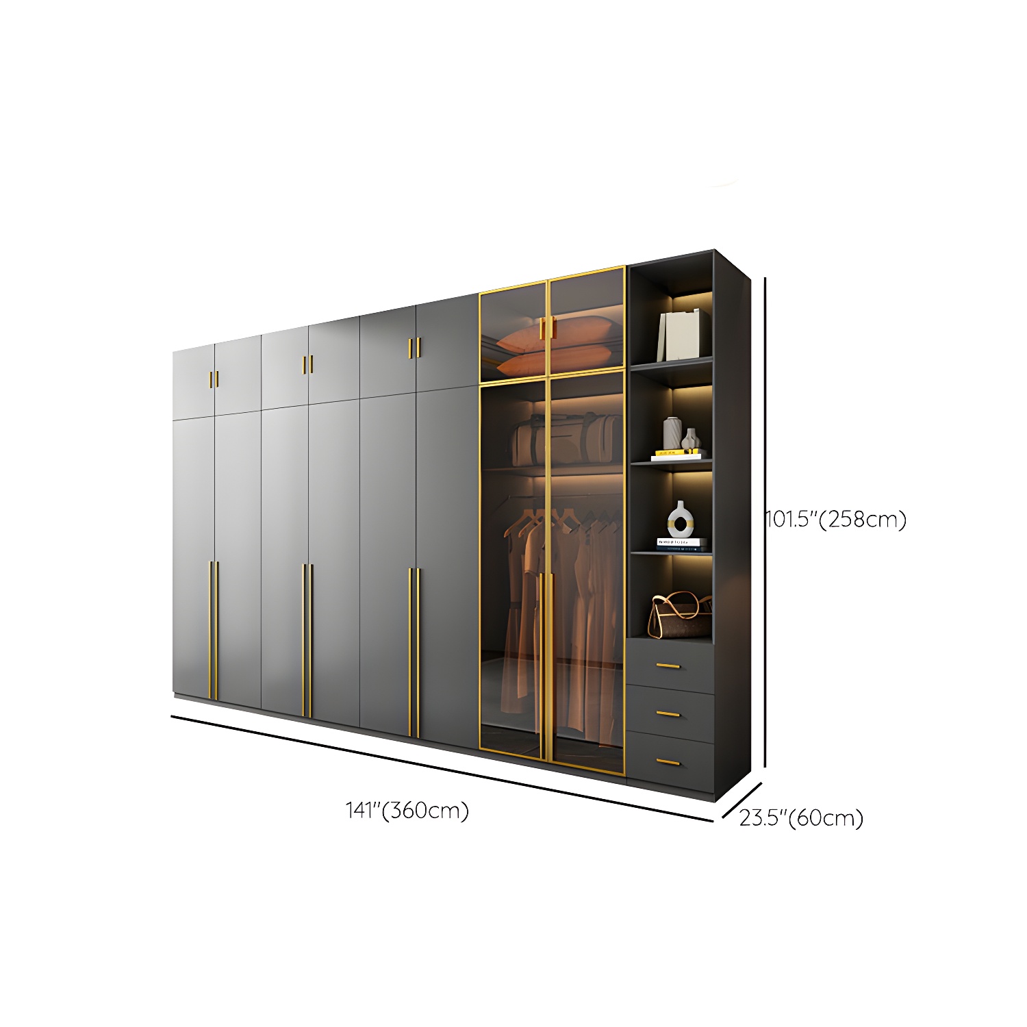 Modern Glass Wardrobe | Ormau - image 38