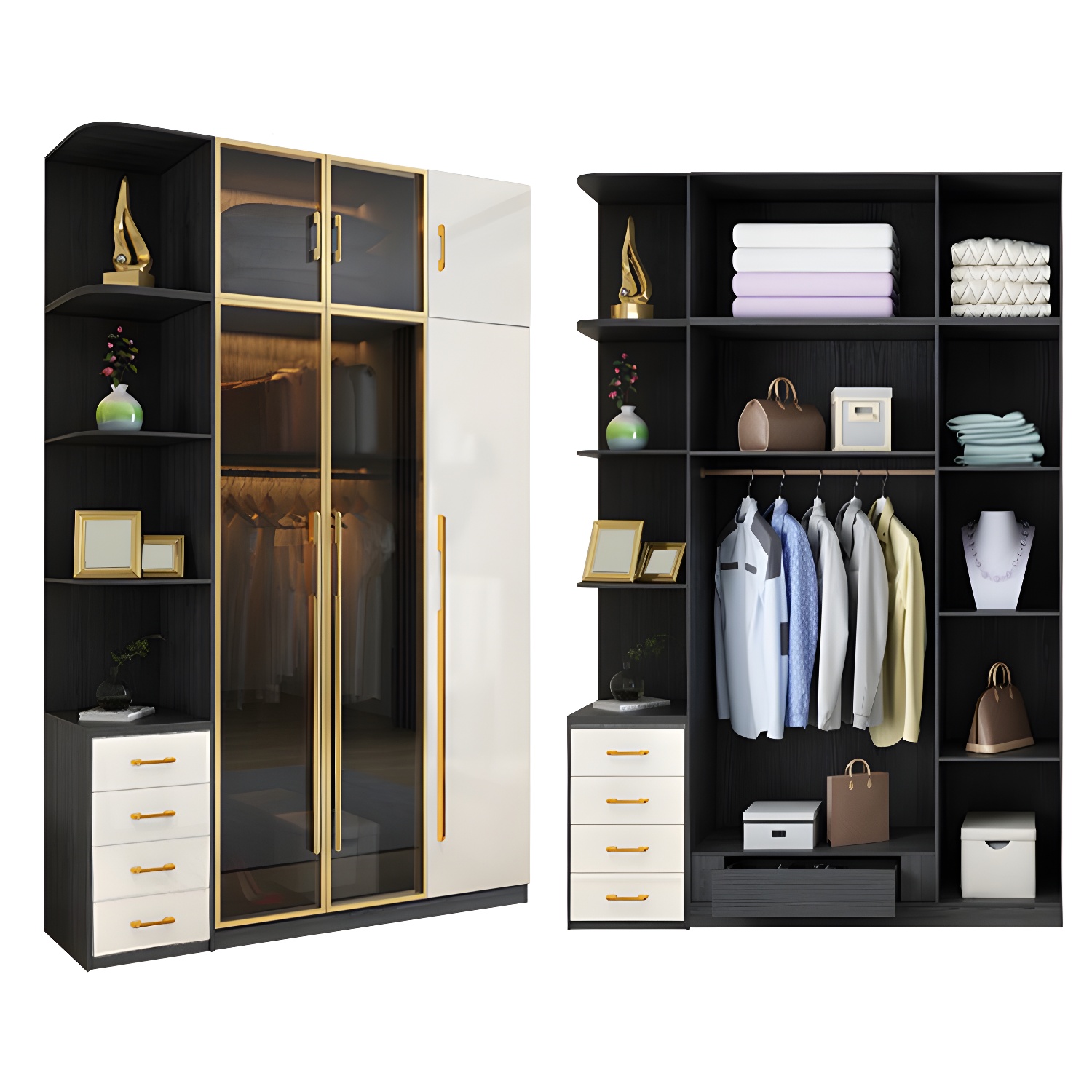 Modern Glass Door Wardrobe | Ormau - image 47