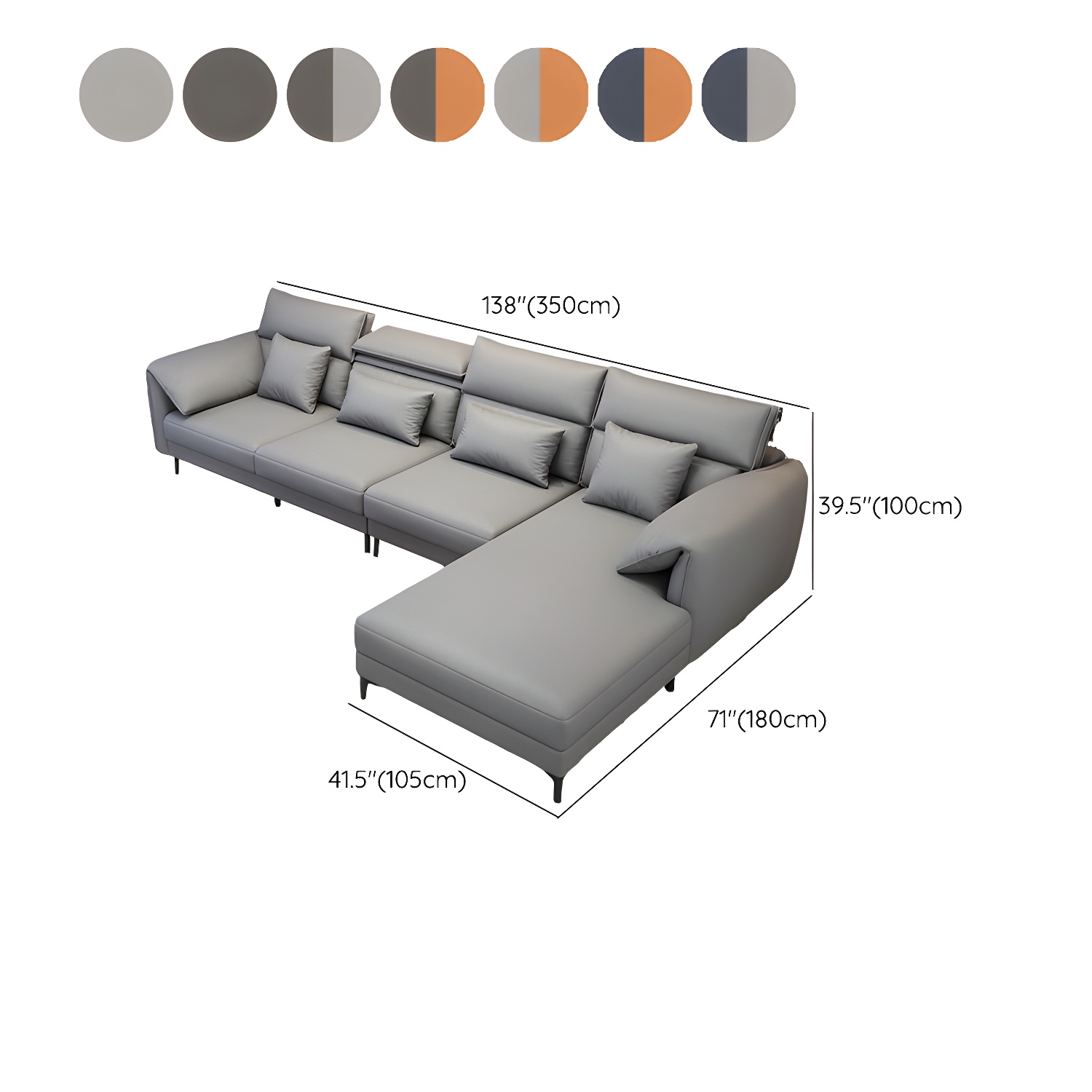 Modern Tech Cloth Sectional | Ormau - image 17
