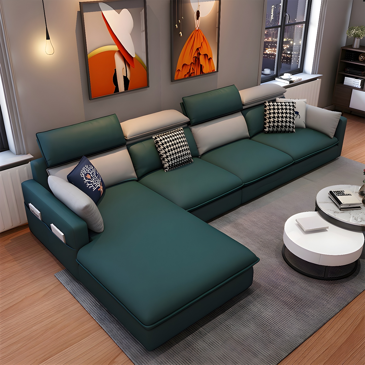 Modern L-Shape Sectional Sofa | Ormau - image 8