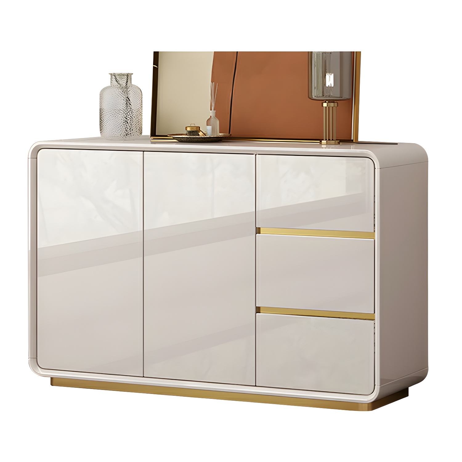 Glam White Sideboard Credenza | Ormau - image 25