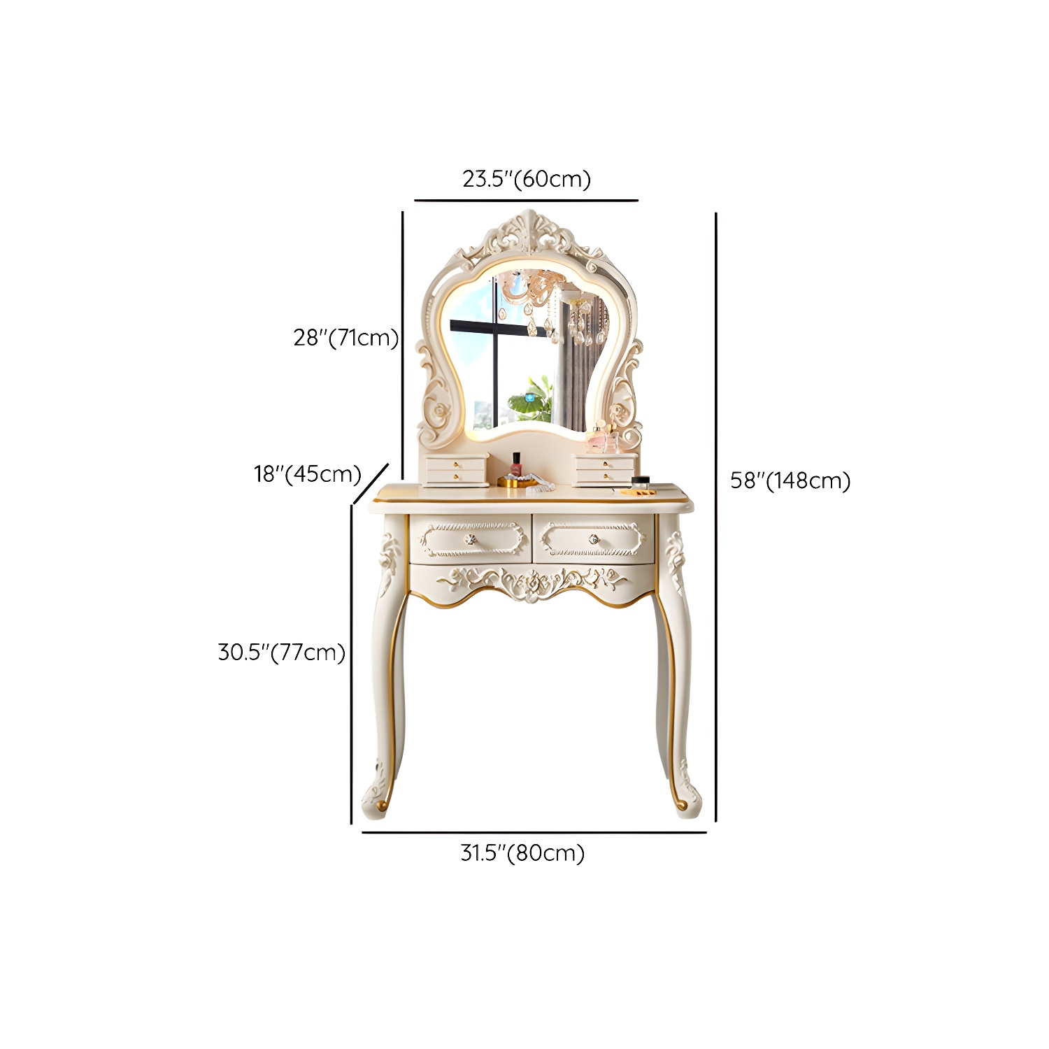 Victorian Vanity Set with Mirror | Ormau - image 14