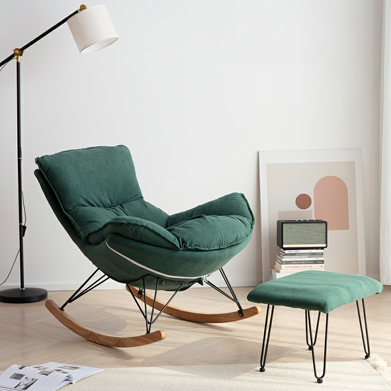 Upholstered Rocking Chair & Ottoman | Ormau - image 2