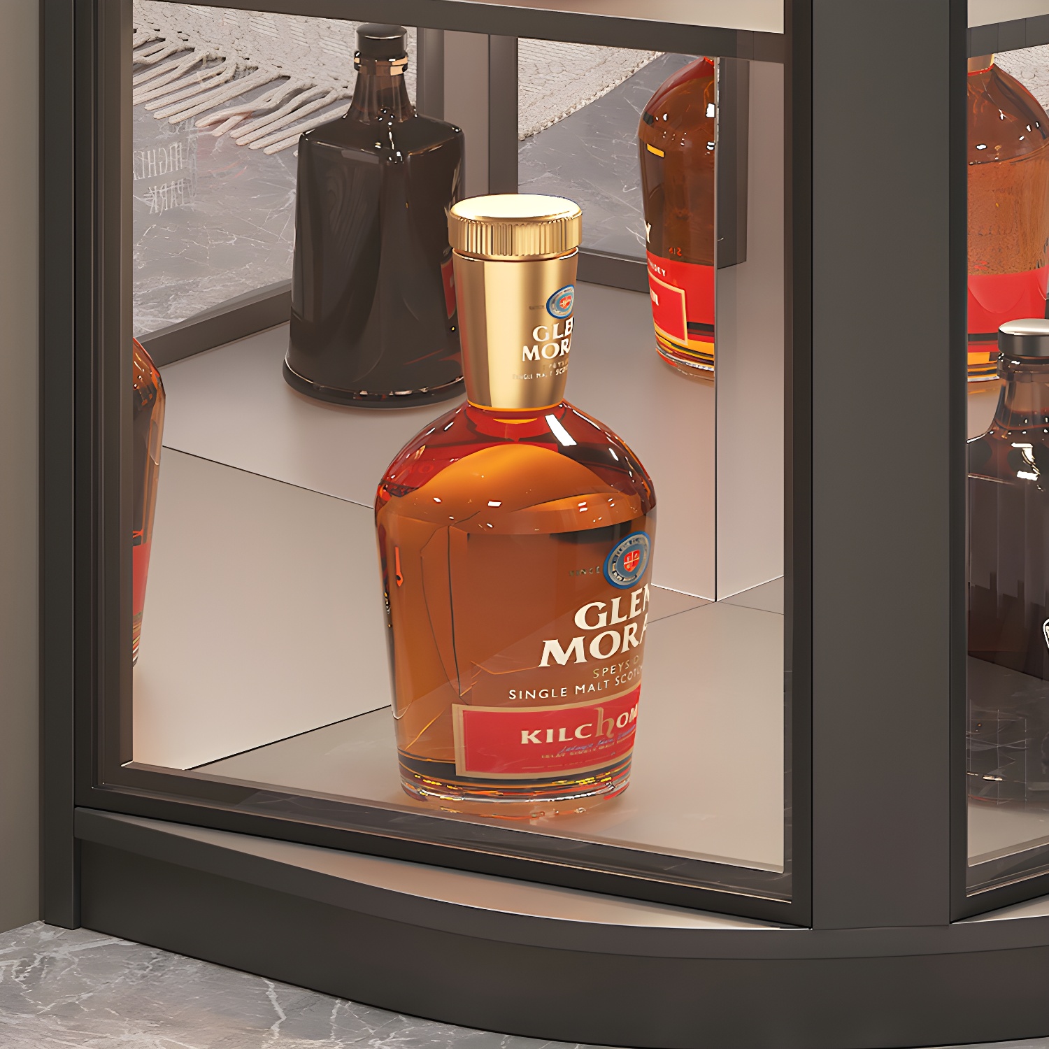 Corner Accent Cabinet with Glass Doors | Ormau - image 8