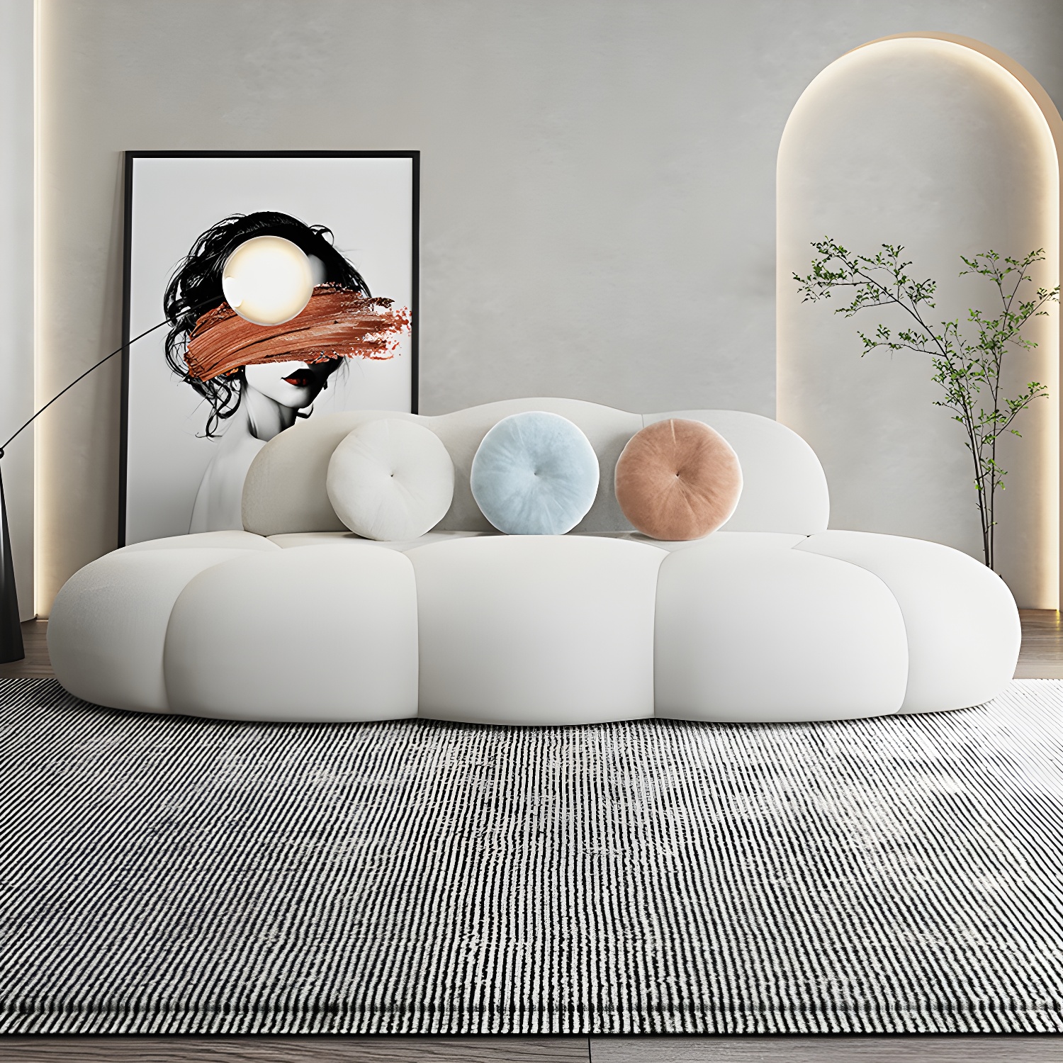 Wool Sofa with Pillows | Ormau - image 9