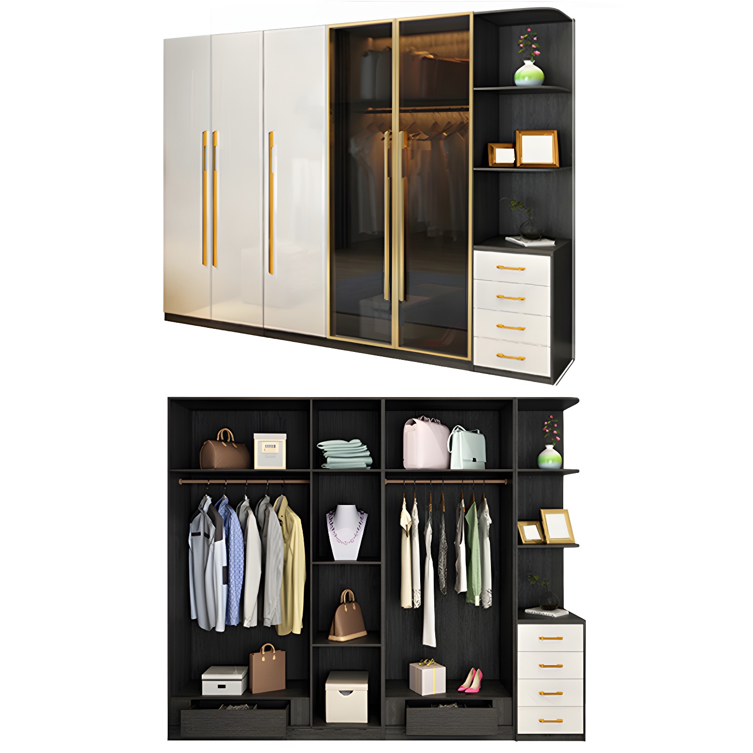 Modern Glass Door Wardrobe | Ormau - image 41