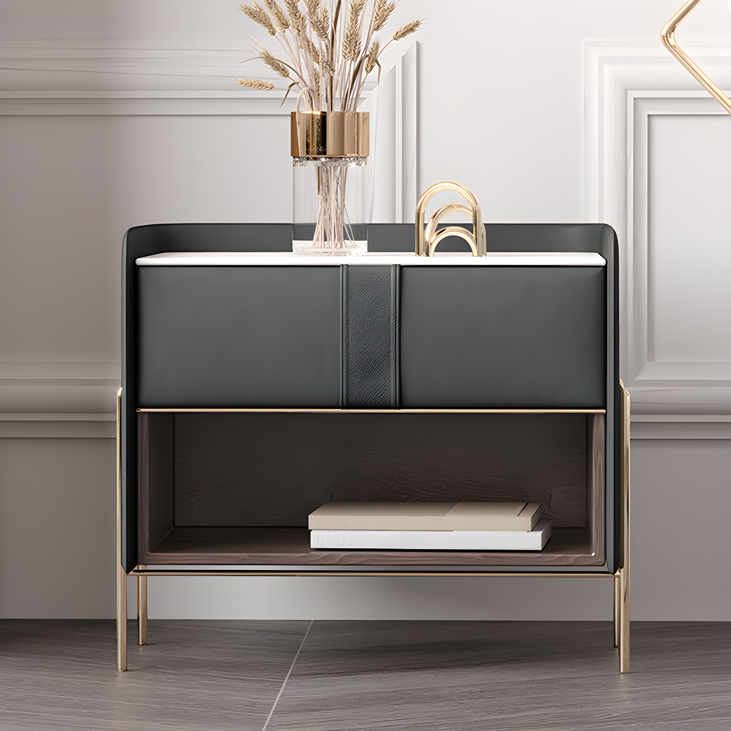 Stone Accent Table Nightstand | Ormau - image 8