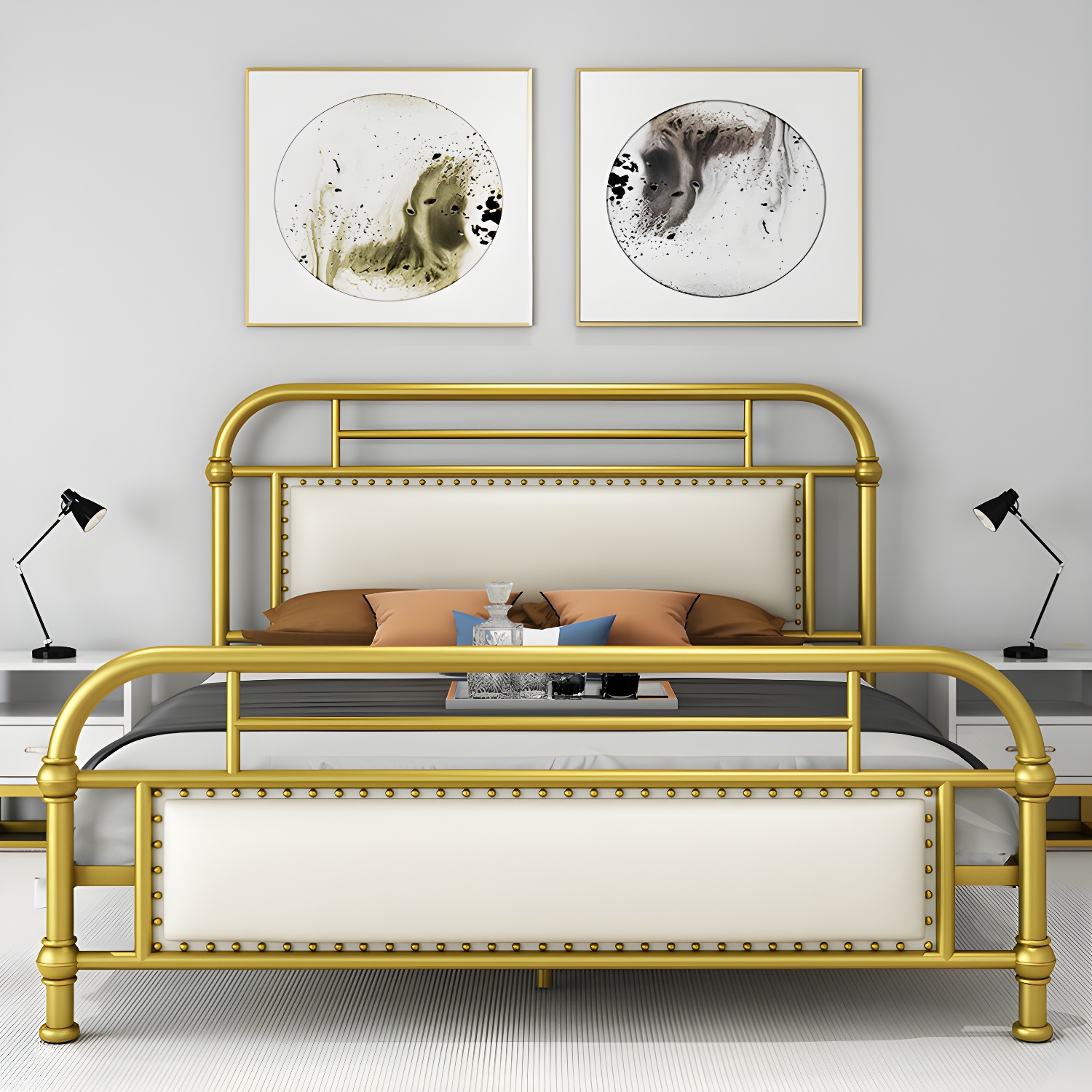 Nailhead Upholstered Bed | Ormau - image 2