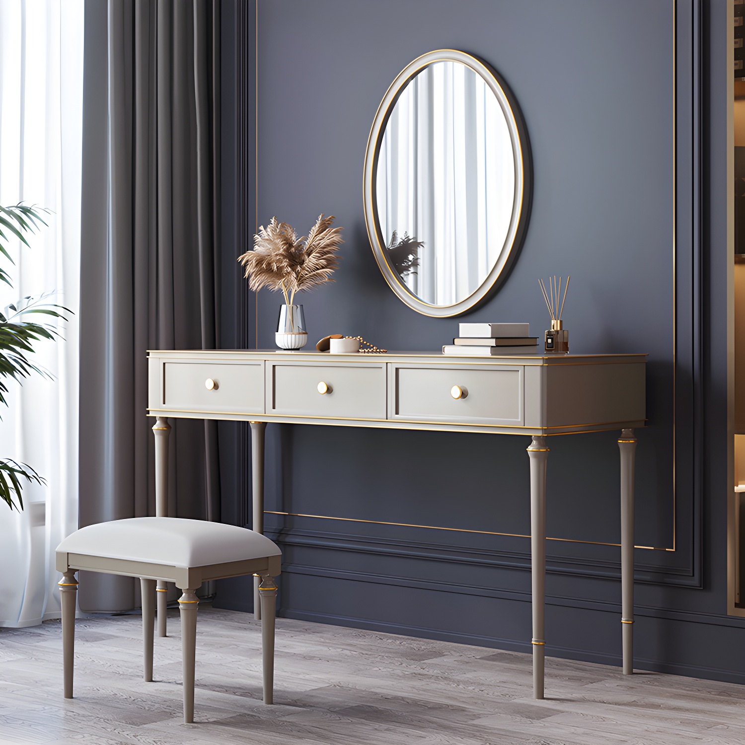 Mirror & 3-Drawer Vanity | Ormau - image 3