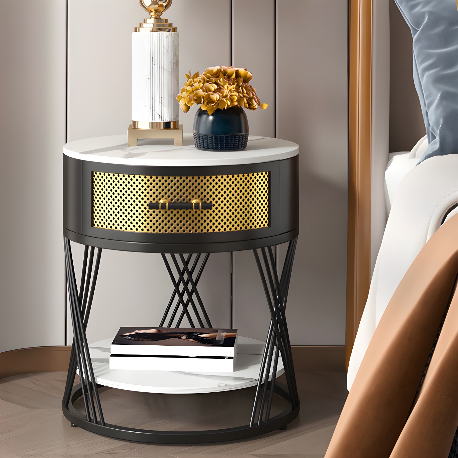 Glam Stone Nightstand | Ormau - image 11