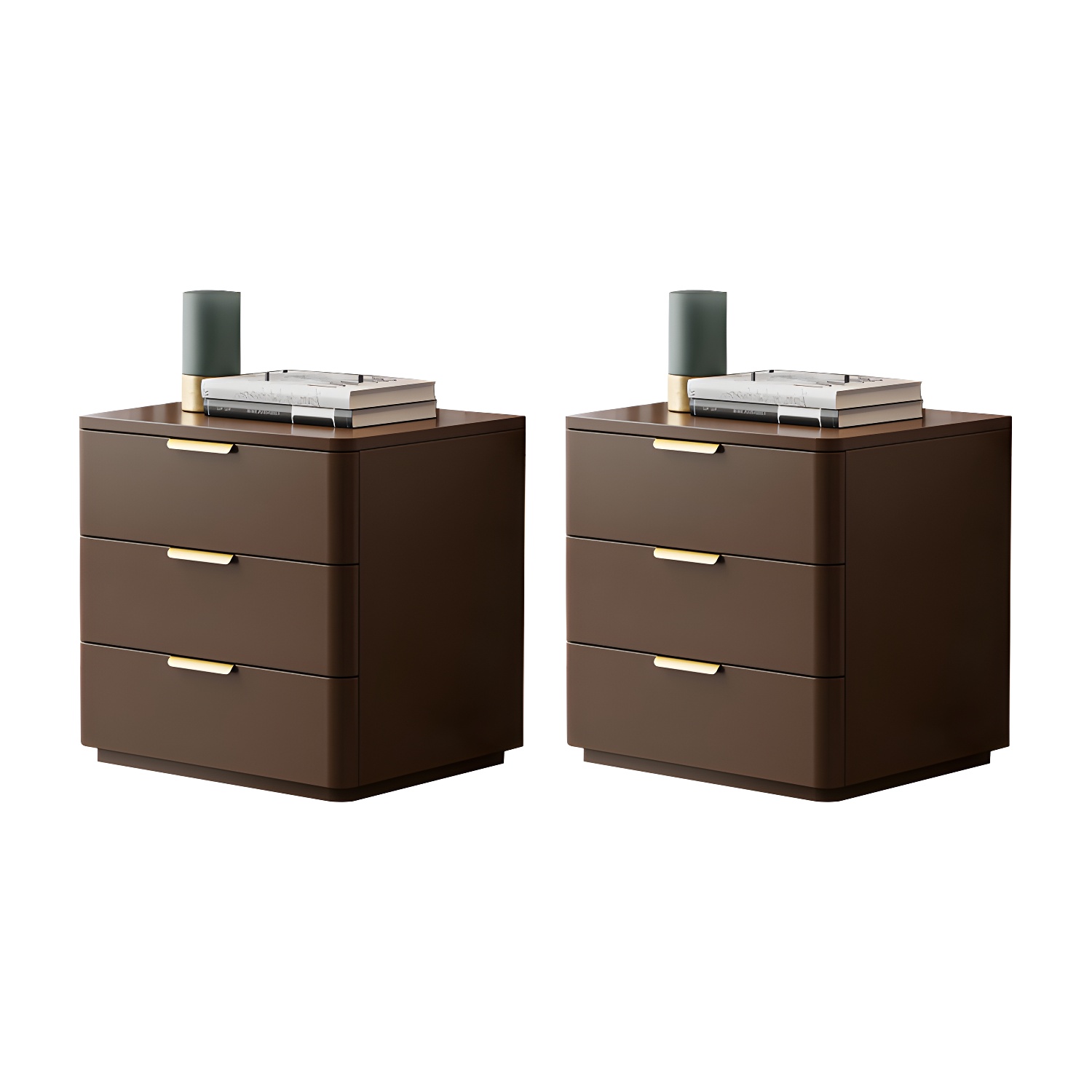 Leather Accent Nightstand | Ormau - image 27