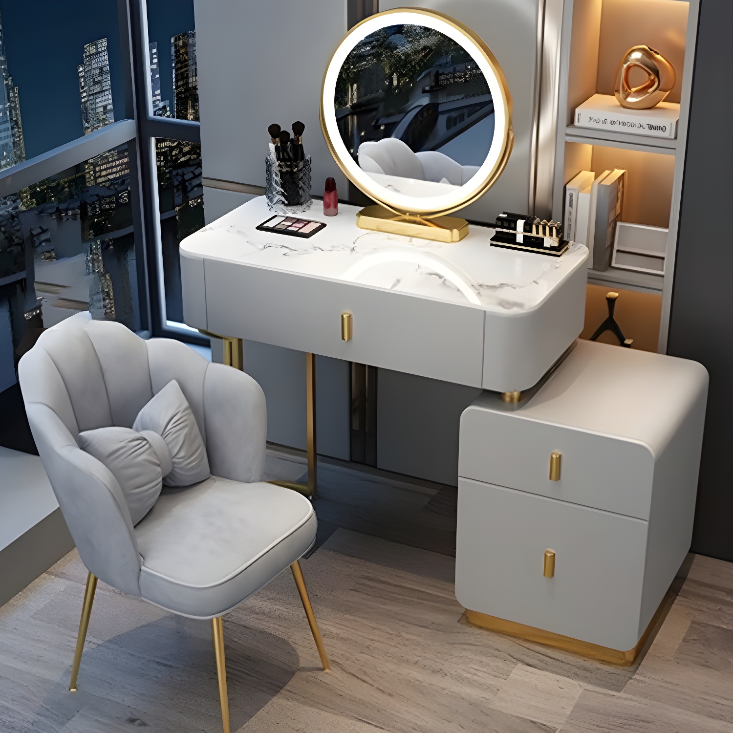Stone Top Vanity Desk | Ormau - image 26