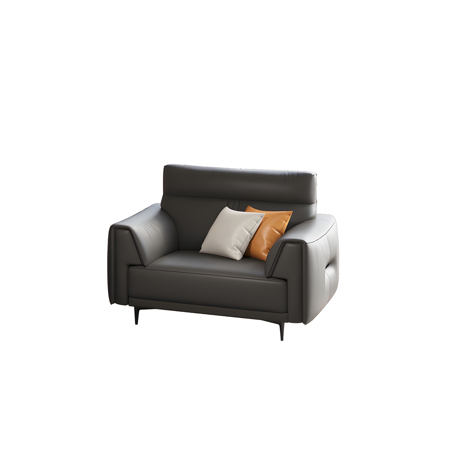 Leather Flared-Arm Sectional Sofa | Ormau - image 33