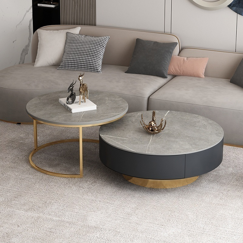 Elegant Stone & Gold Coffee Table | Ormau - image 3