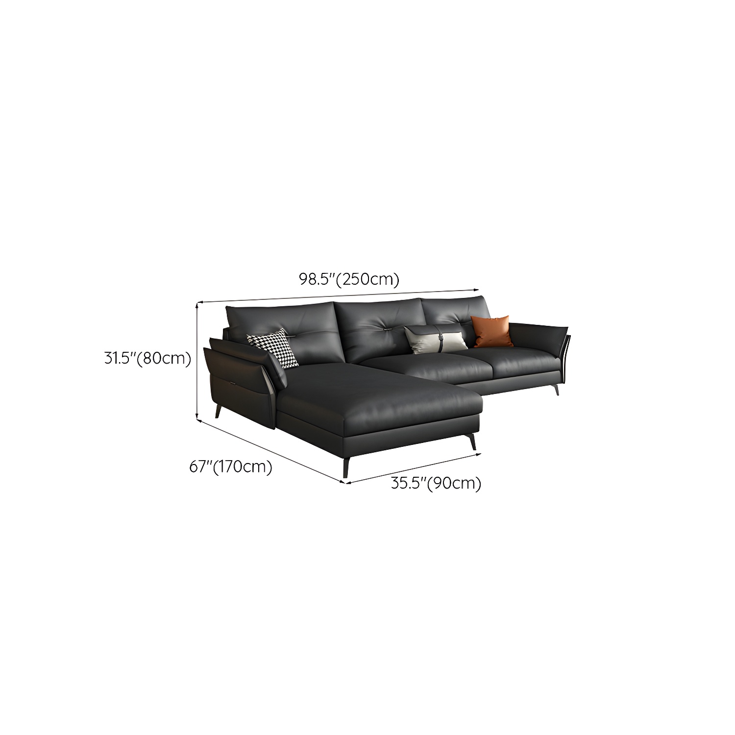 Tufted Gray Sectional | Ormau - image 16