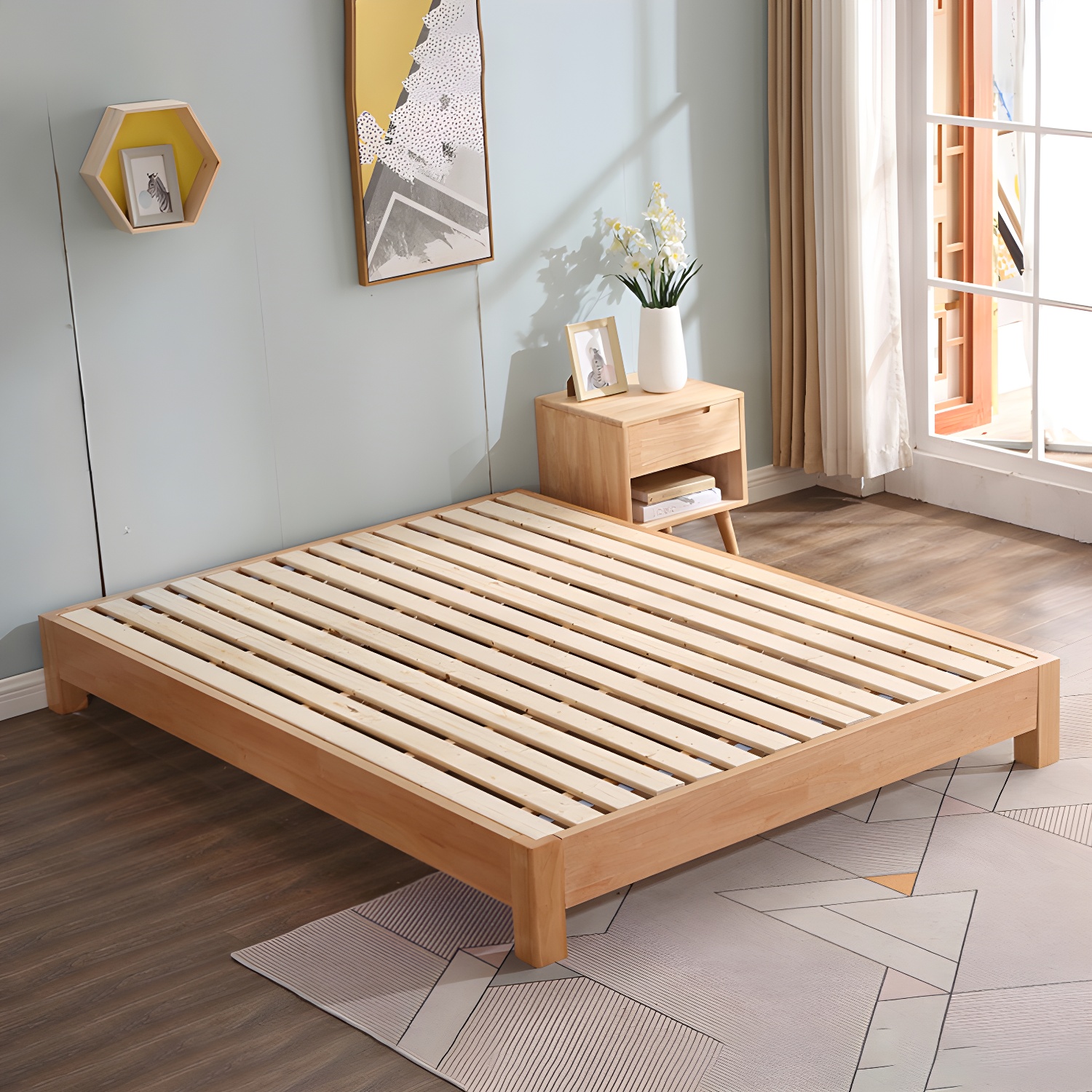Modern Wood Platform Bed | Ormau - image 9