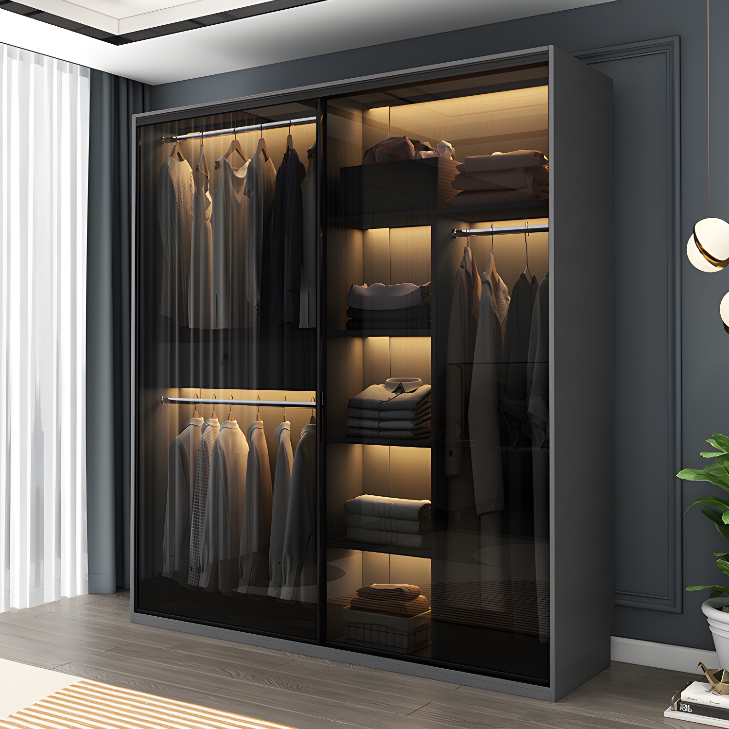 Glass & Wood Wardrobe | Ormau - image 1