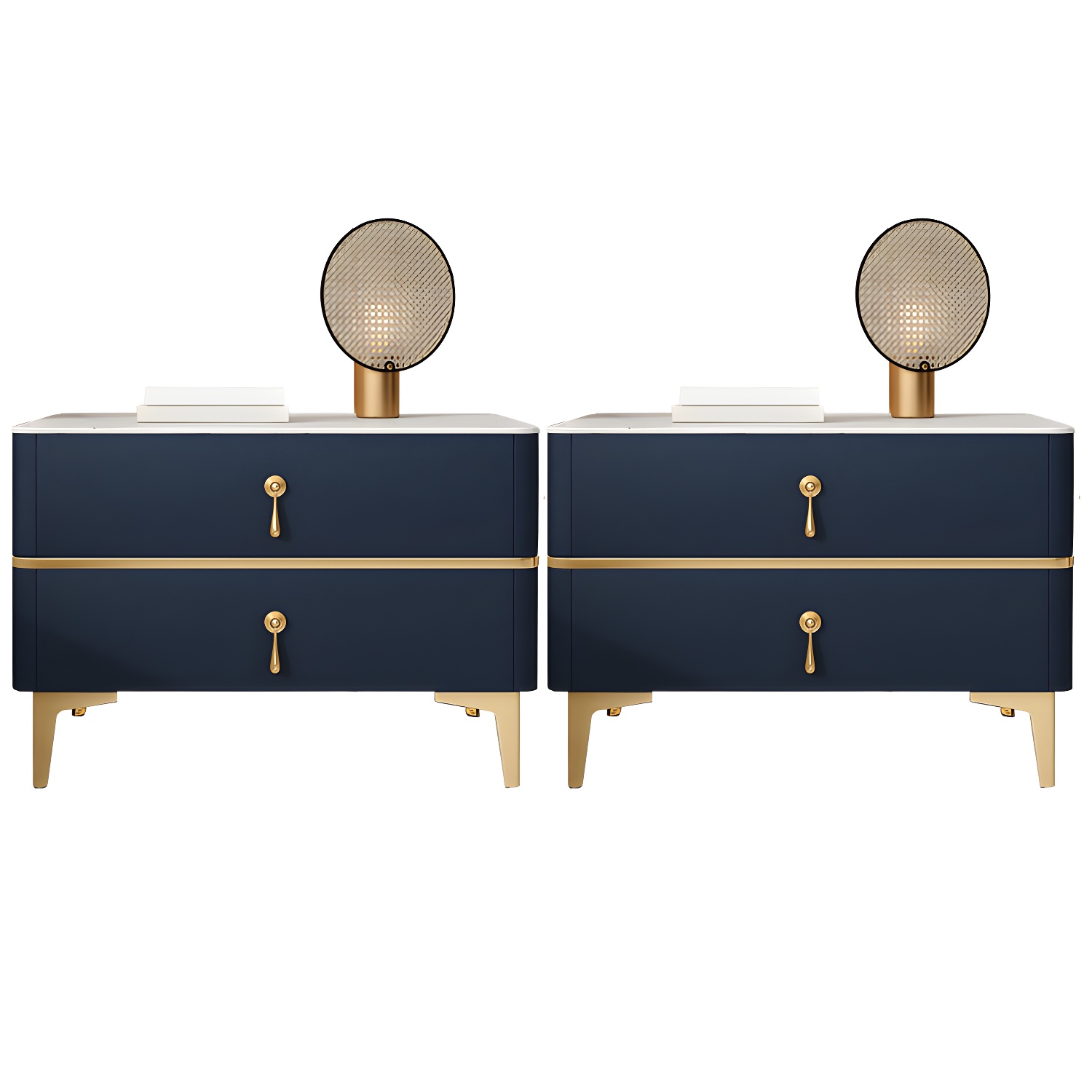 Glam Sintered Stone Nightstand | Ormau - image 27