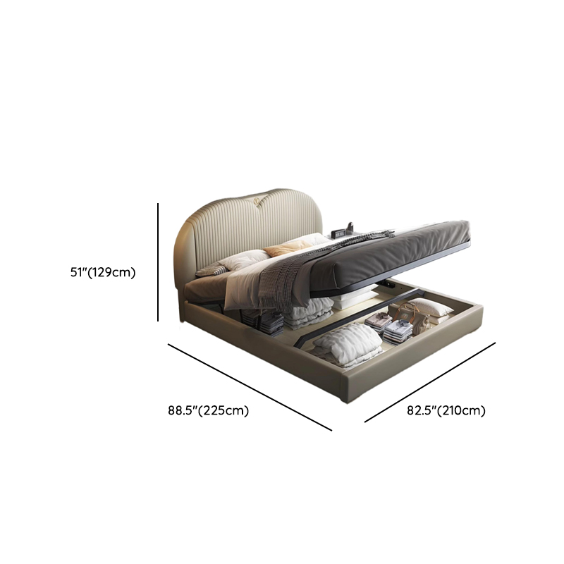 Solid Beige Storage Bed | Ormau - image 15