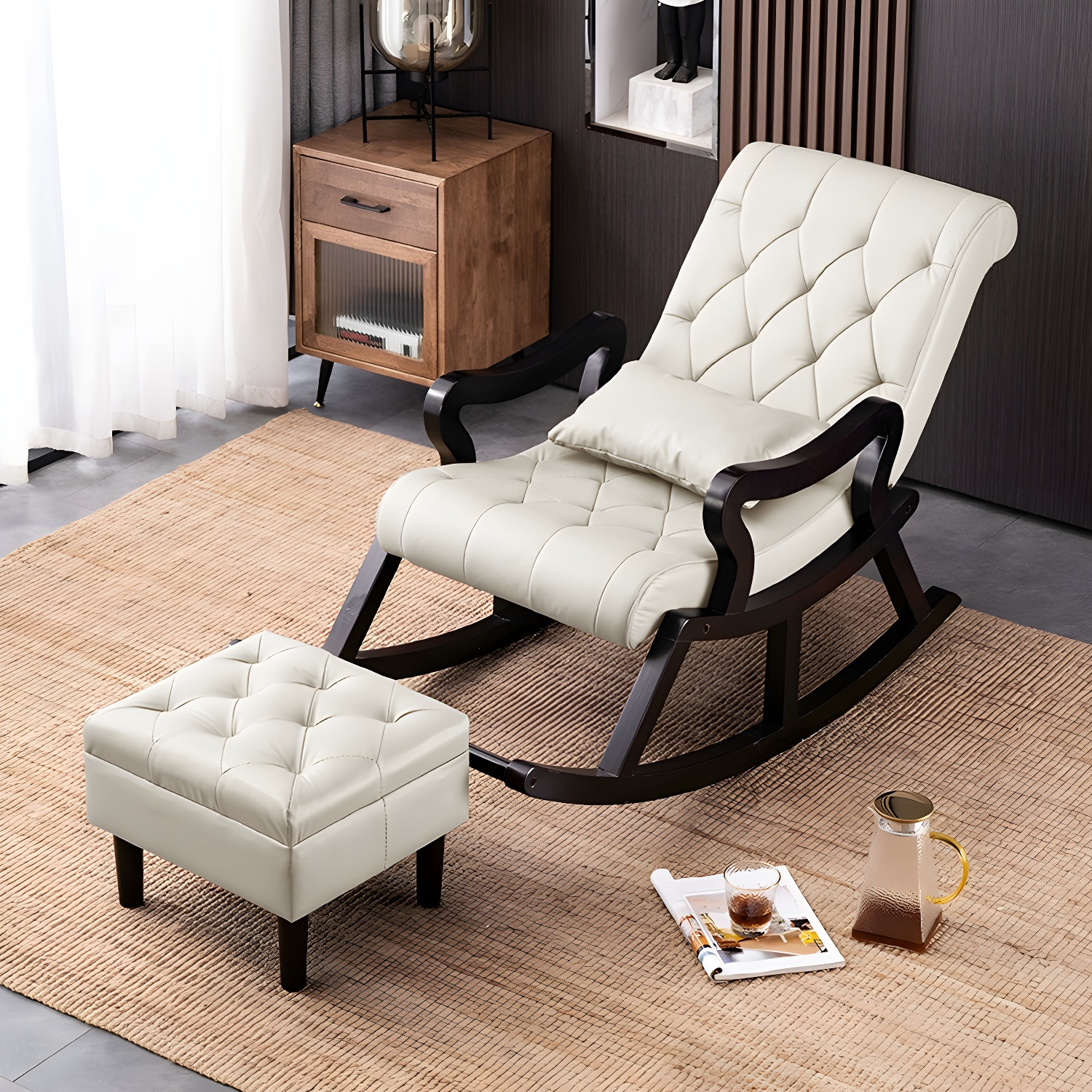 Tufted Rocking Accent Chair | Ormau - image 27