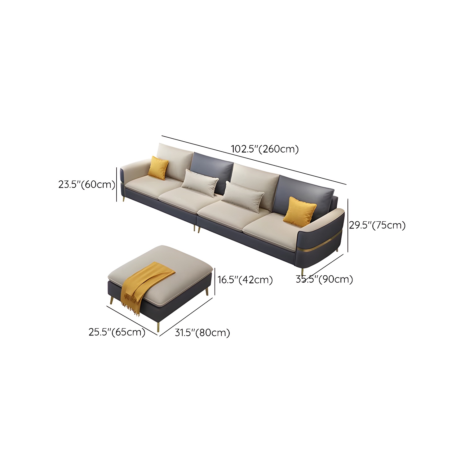 Glam Sectional Sofa | Ormau - image 23