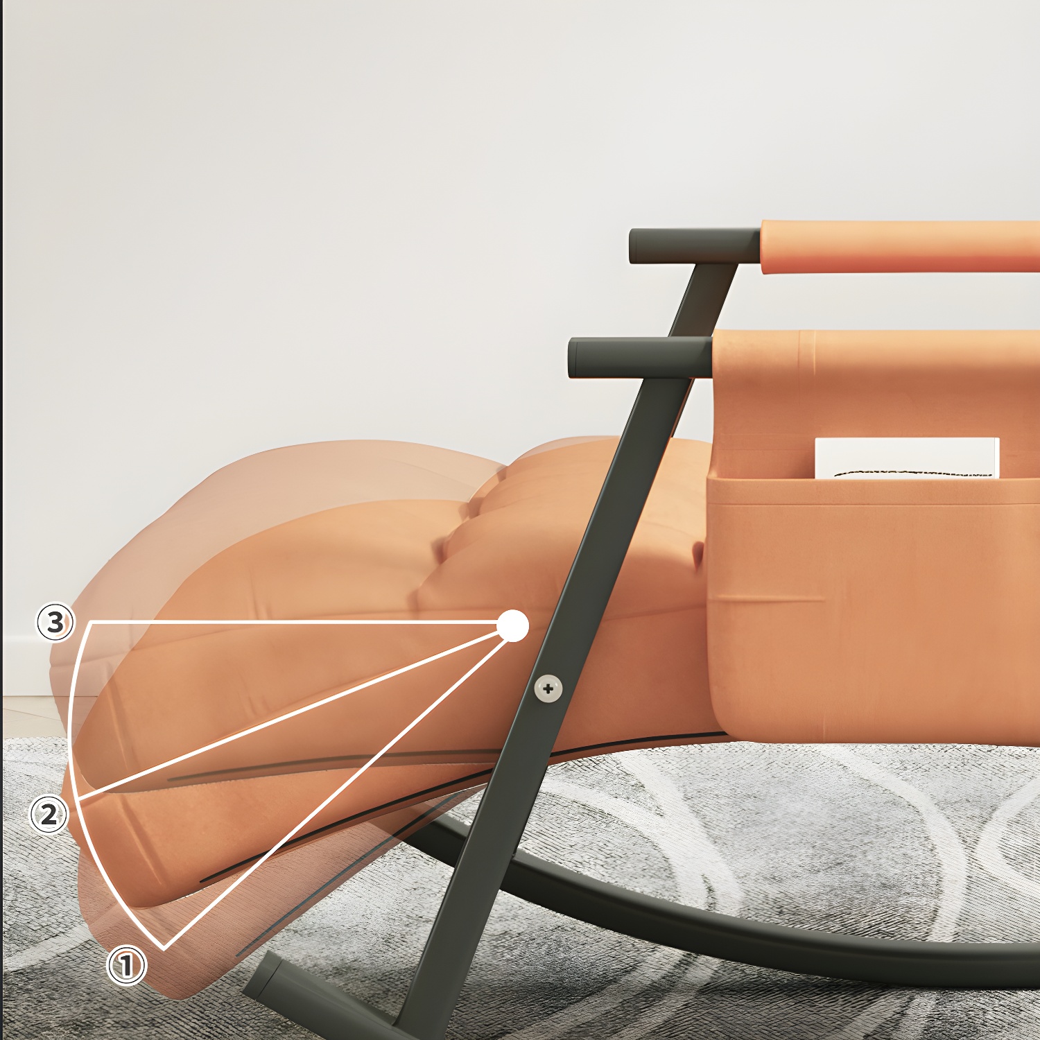 Faux Leather Rocking Chair | Ormau - image 12