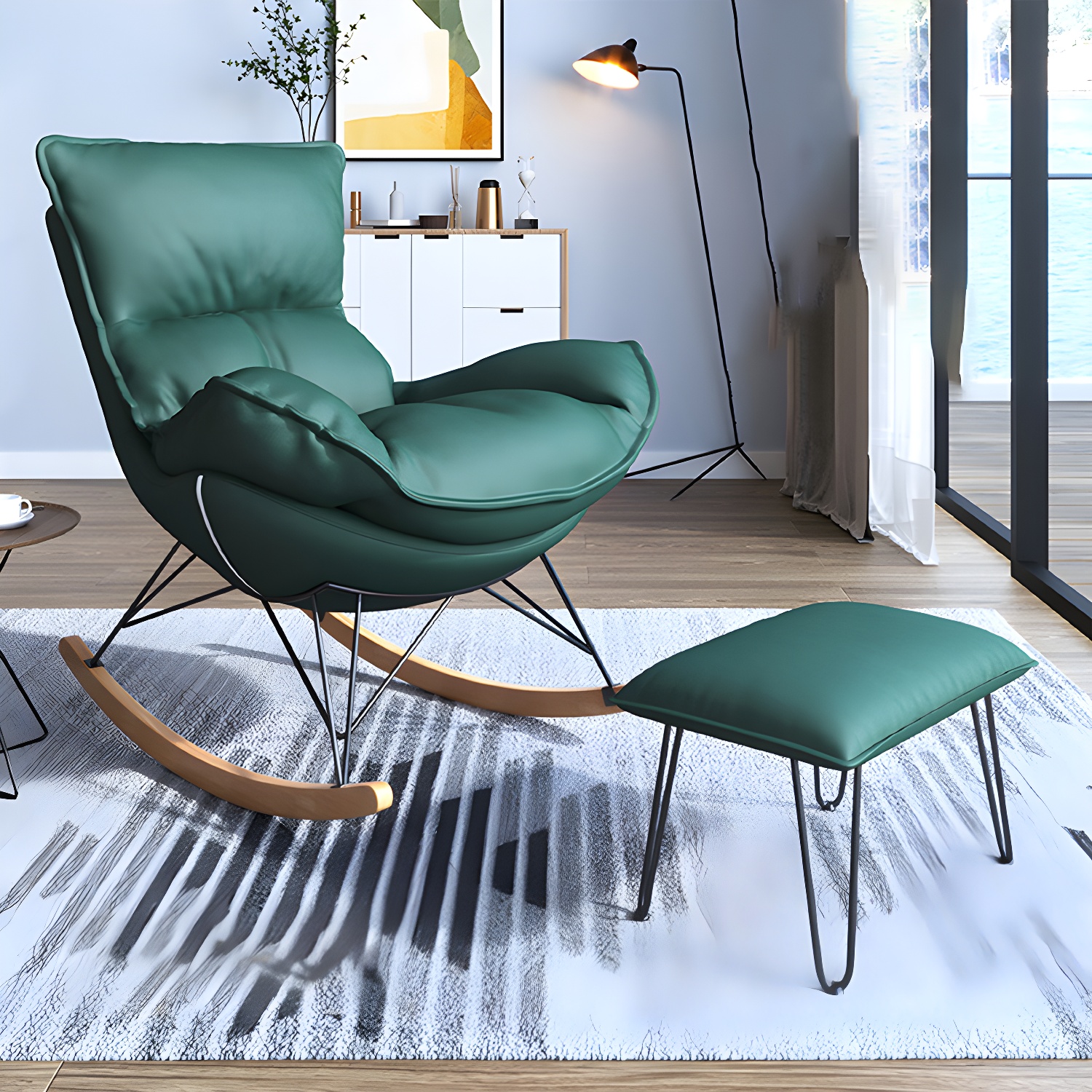 Contemporary Rocker & Ottoman | Ormau - image 9