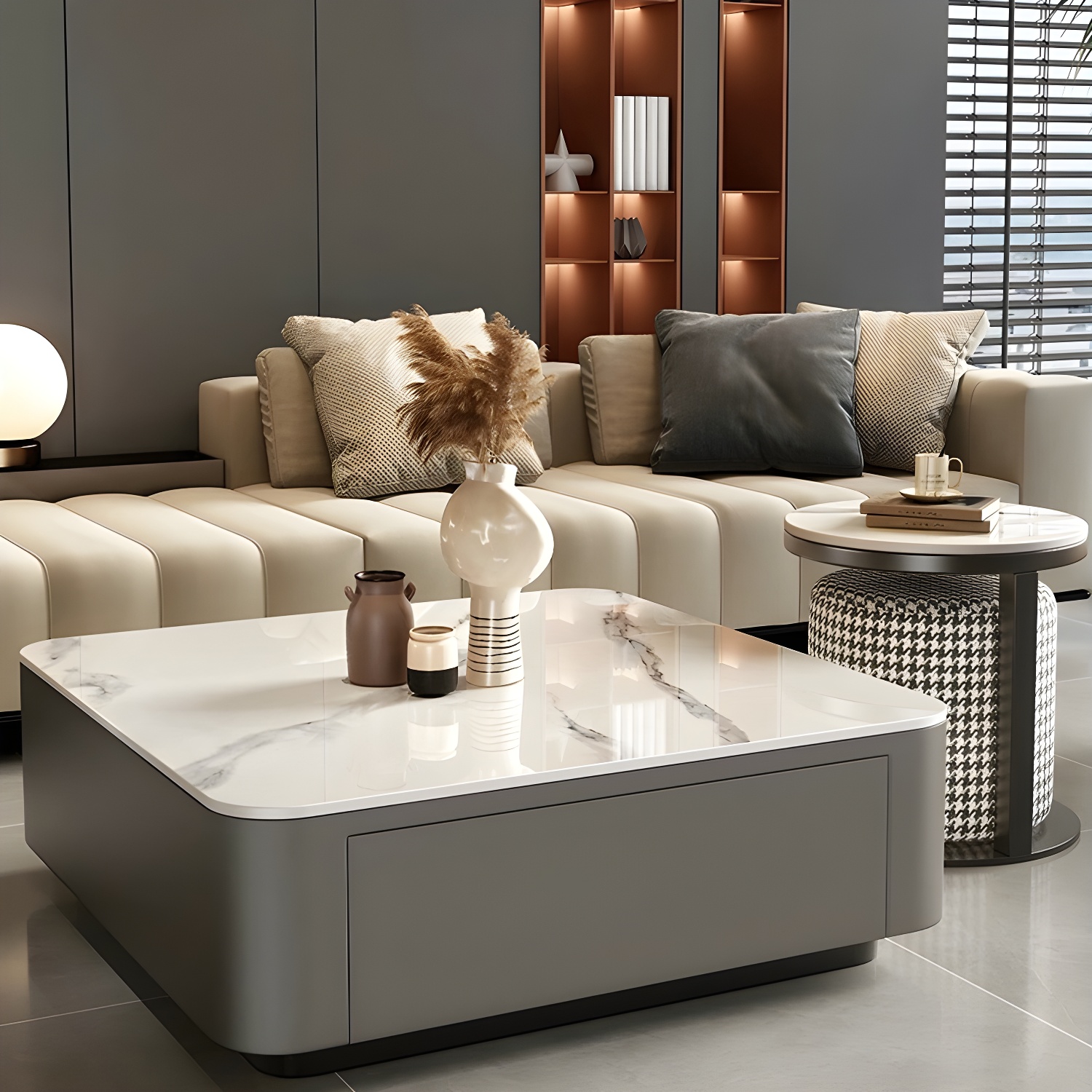 Modern Stone Nesting Coffee Table Set | Ormau - image 9