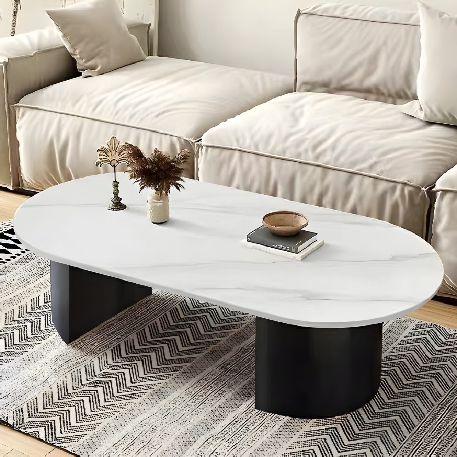 Oval Stone Coffee Table | Ormau - image 1