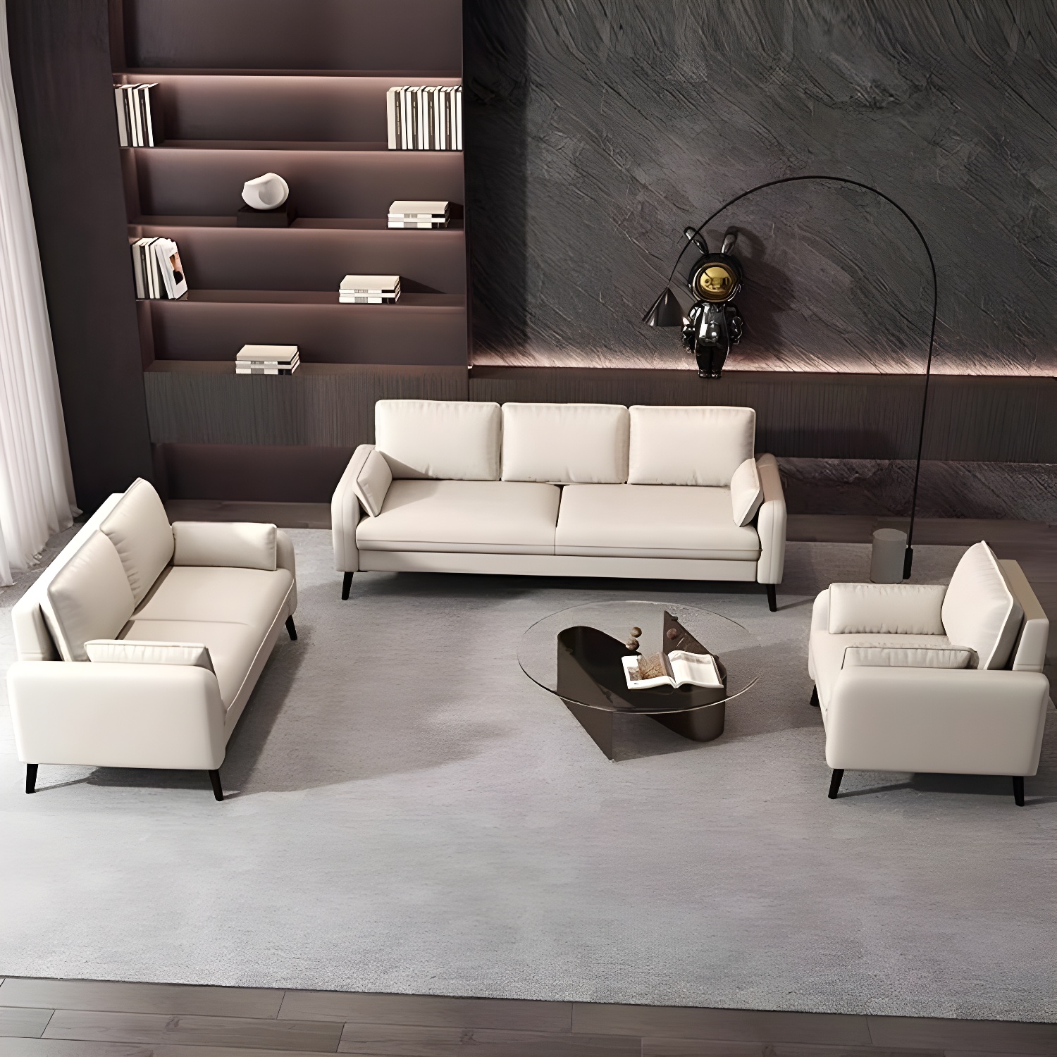 Modern Sofa with Bolster Pillows | Ormau - image 11