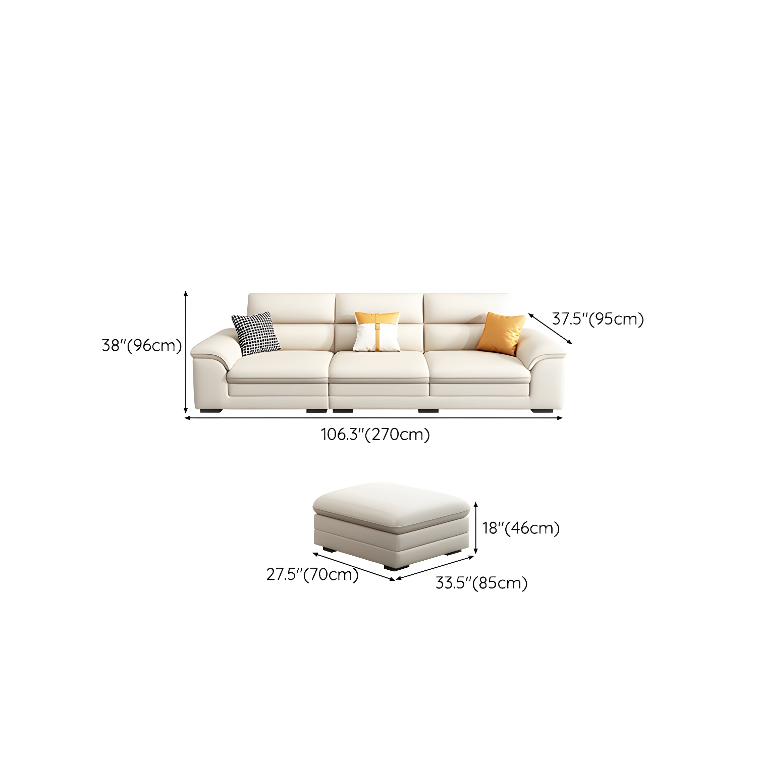 Modern Beige Sectional Sofa | Ormau - image 21
