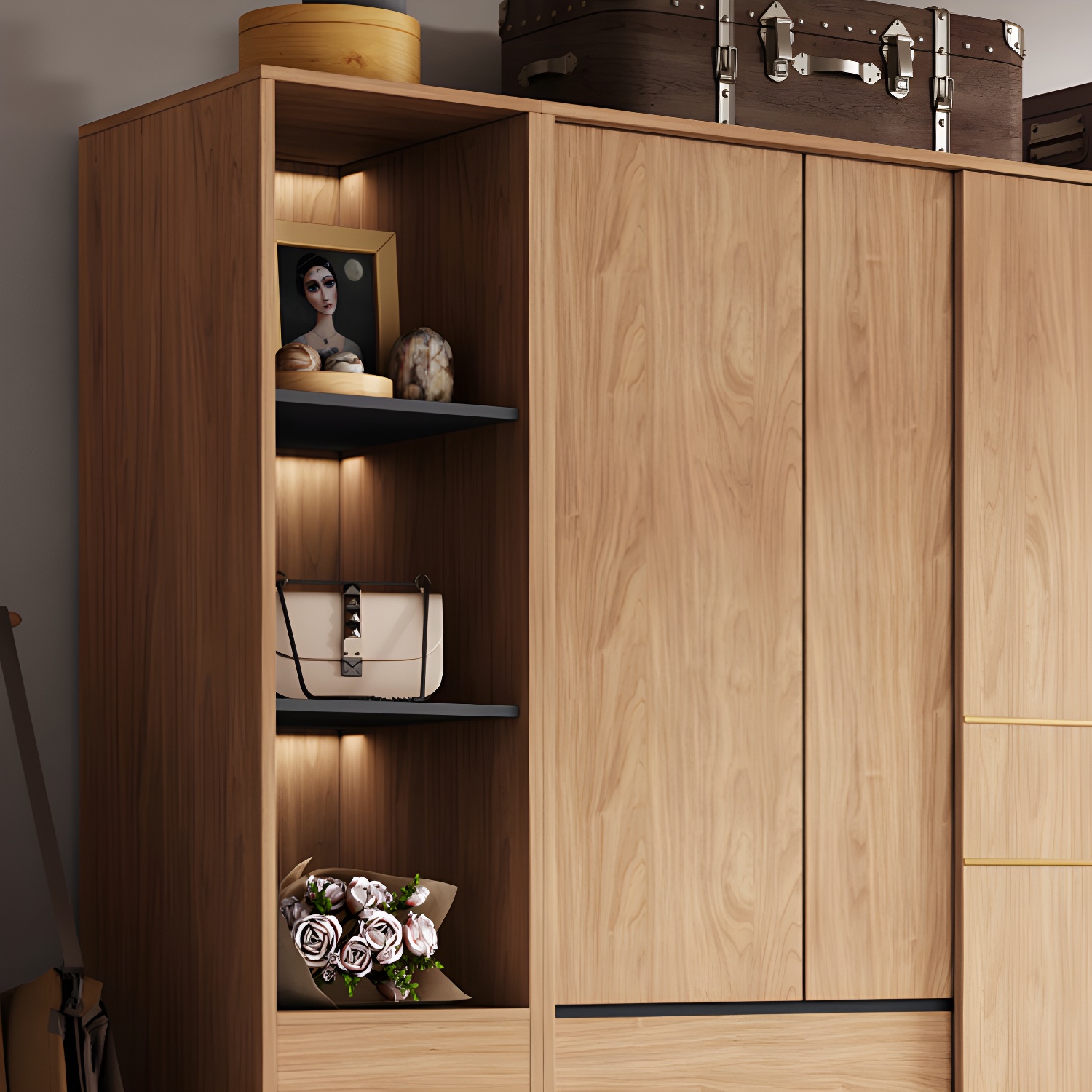 Natural Wood Wardrobe Armoire | Ormau - image 6