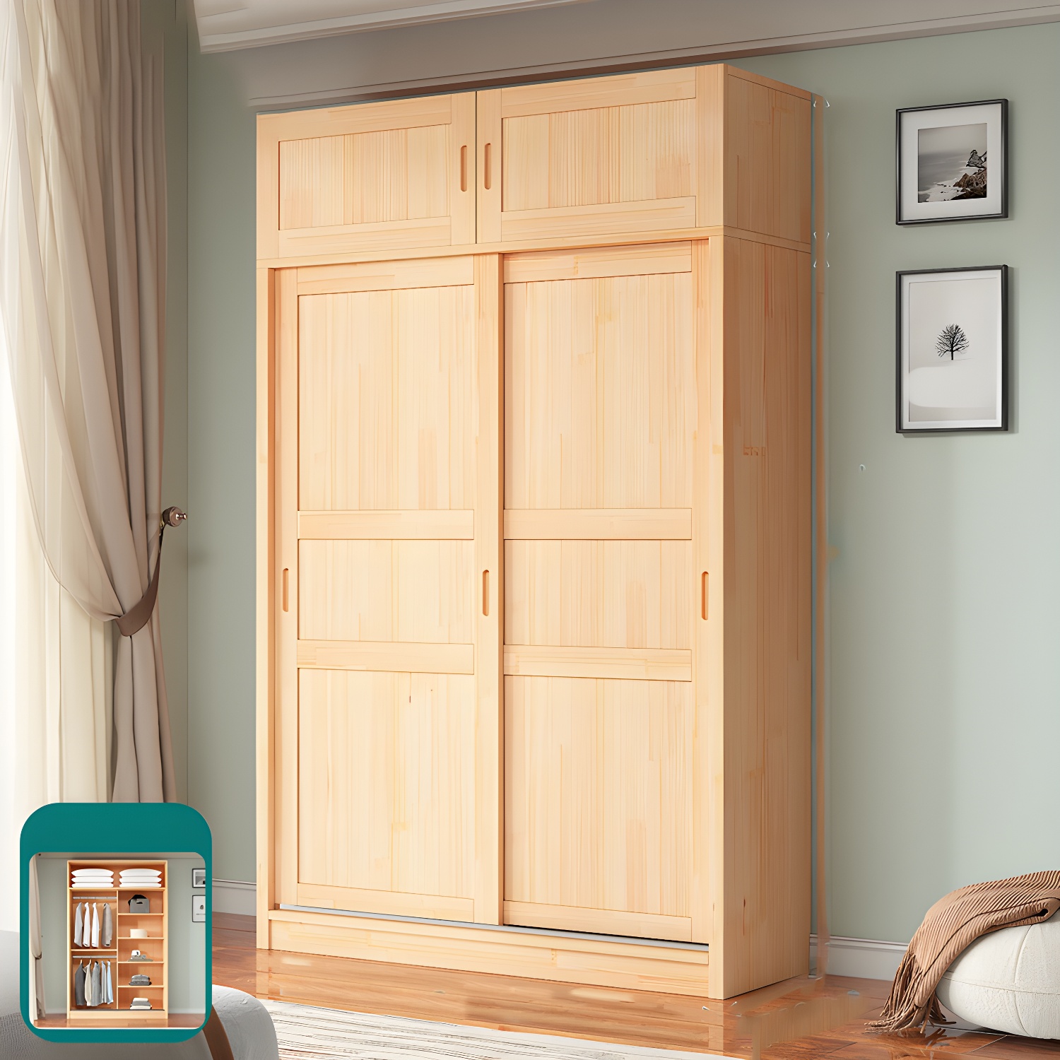 Natural Pine Wardrobe | Ormau - image 22